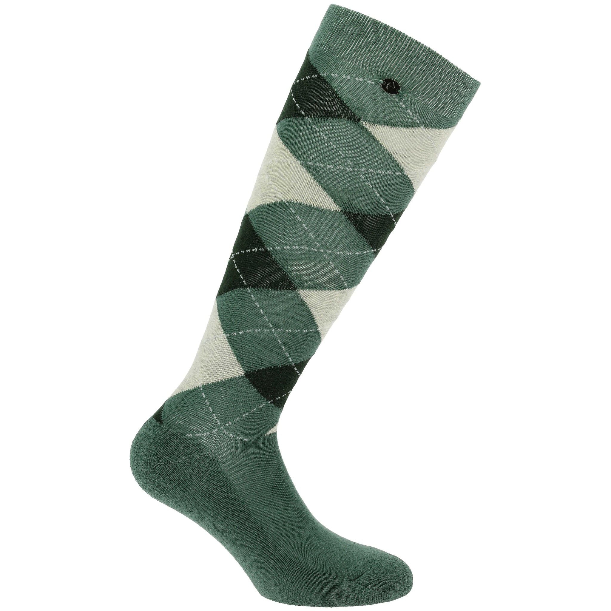 EQUITHÈME Argyle socks - Women Green/grey 986391471
