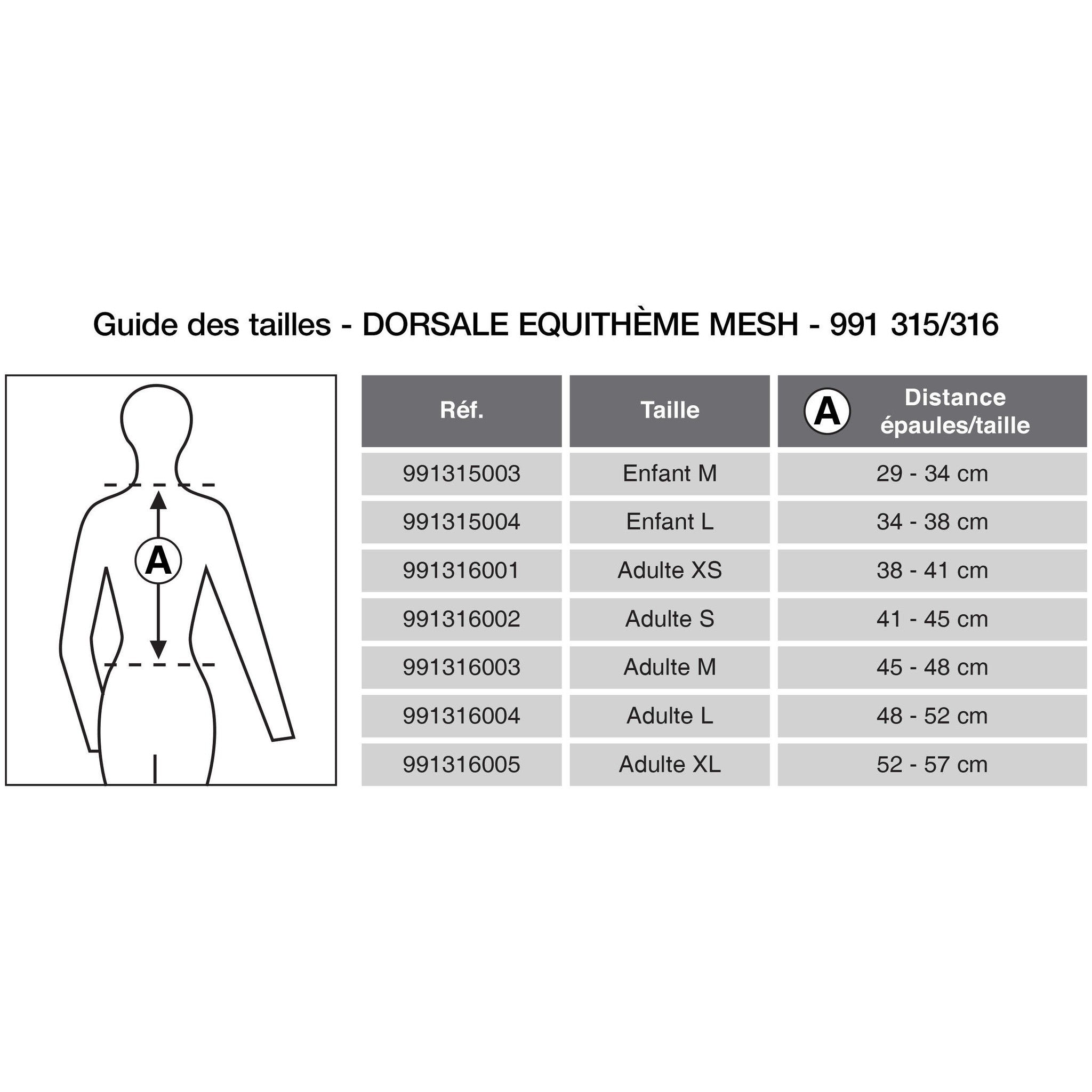 Back protector EQUITHÈME Mesh Black 991316003