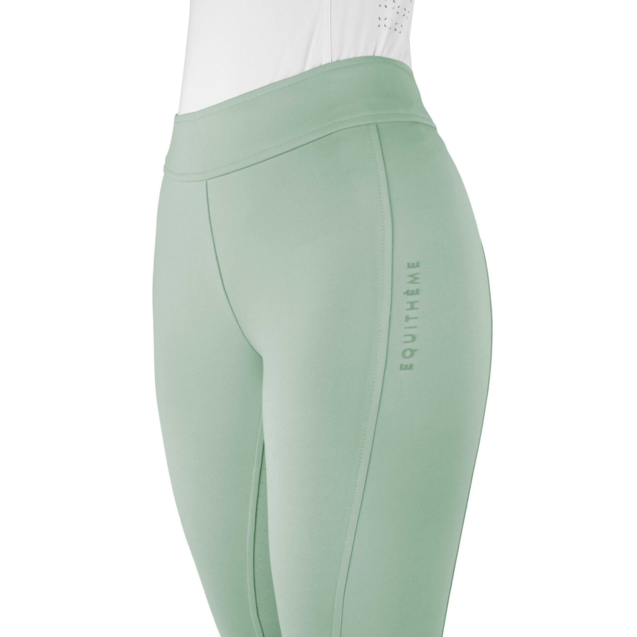 EQUITHÈME Birdy Full Seat Silicone Leggings - Ladies Light green 979171836