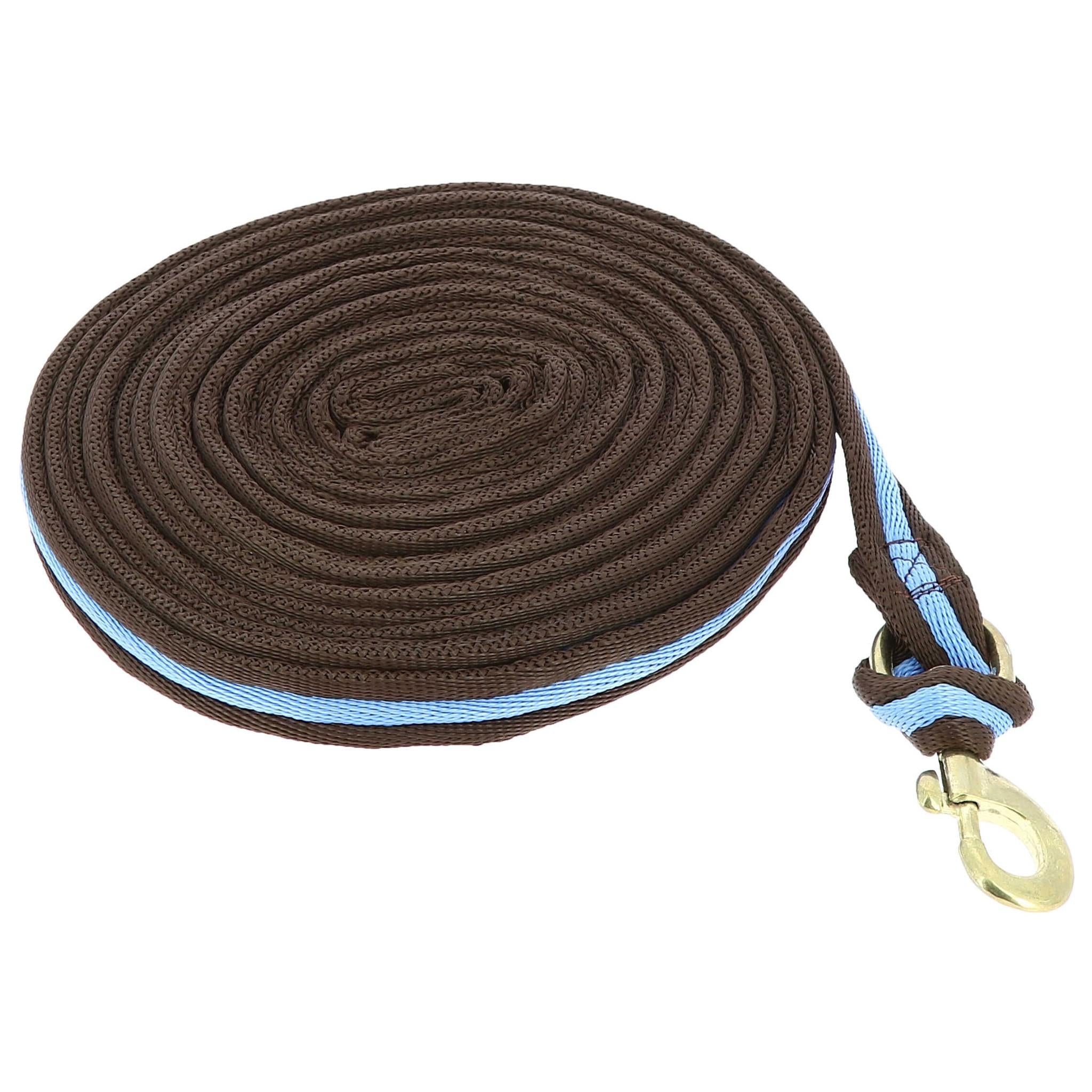 Norton Padded Lunging rein Chocolate/baby blue 520108412
