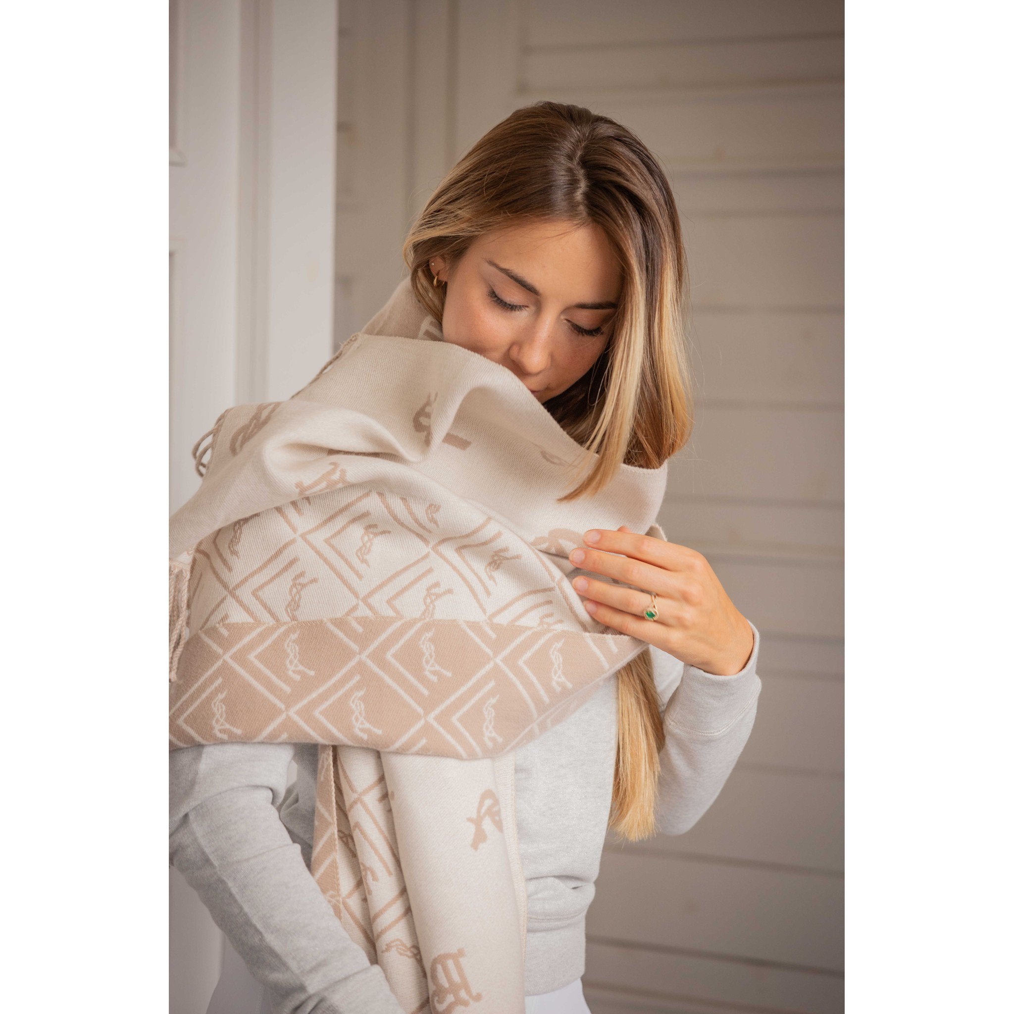 Pénélope Lana Scarf Beige /ecru 985855005
