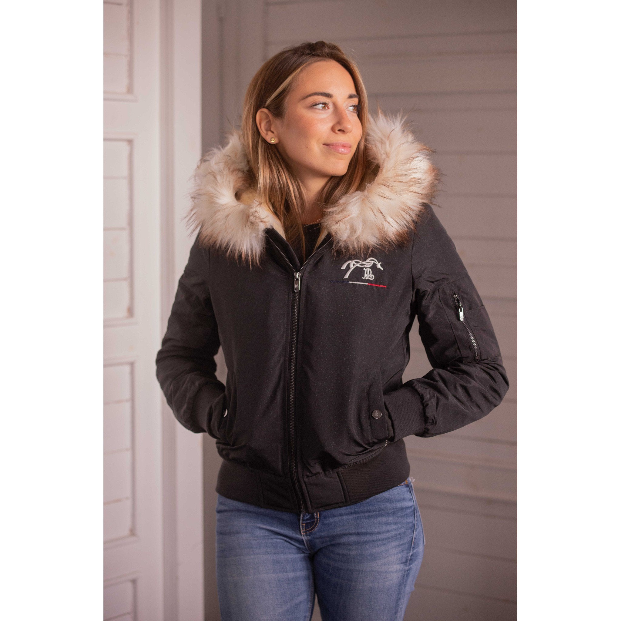 Pénélope Lyon Bombers Jacket - Ladies Black glitter 978800201