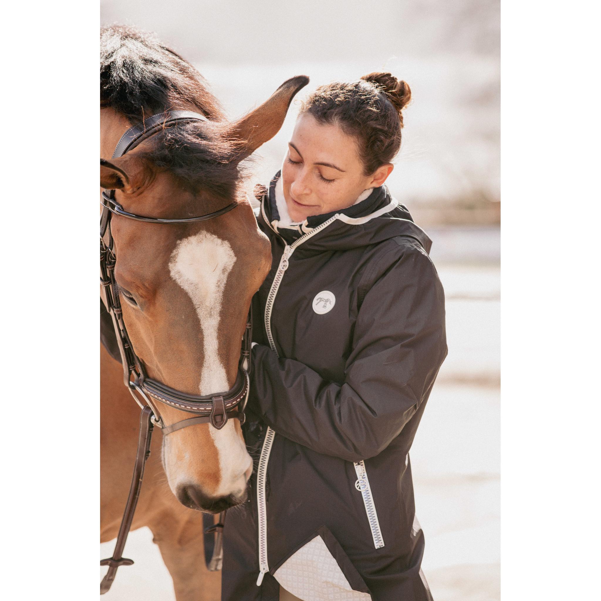 Penelope Fashion Rain Waterproof Jacket - Women's Black - 978911021_ambi_13