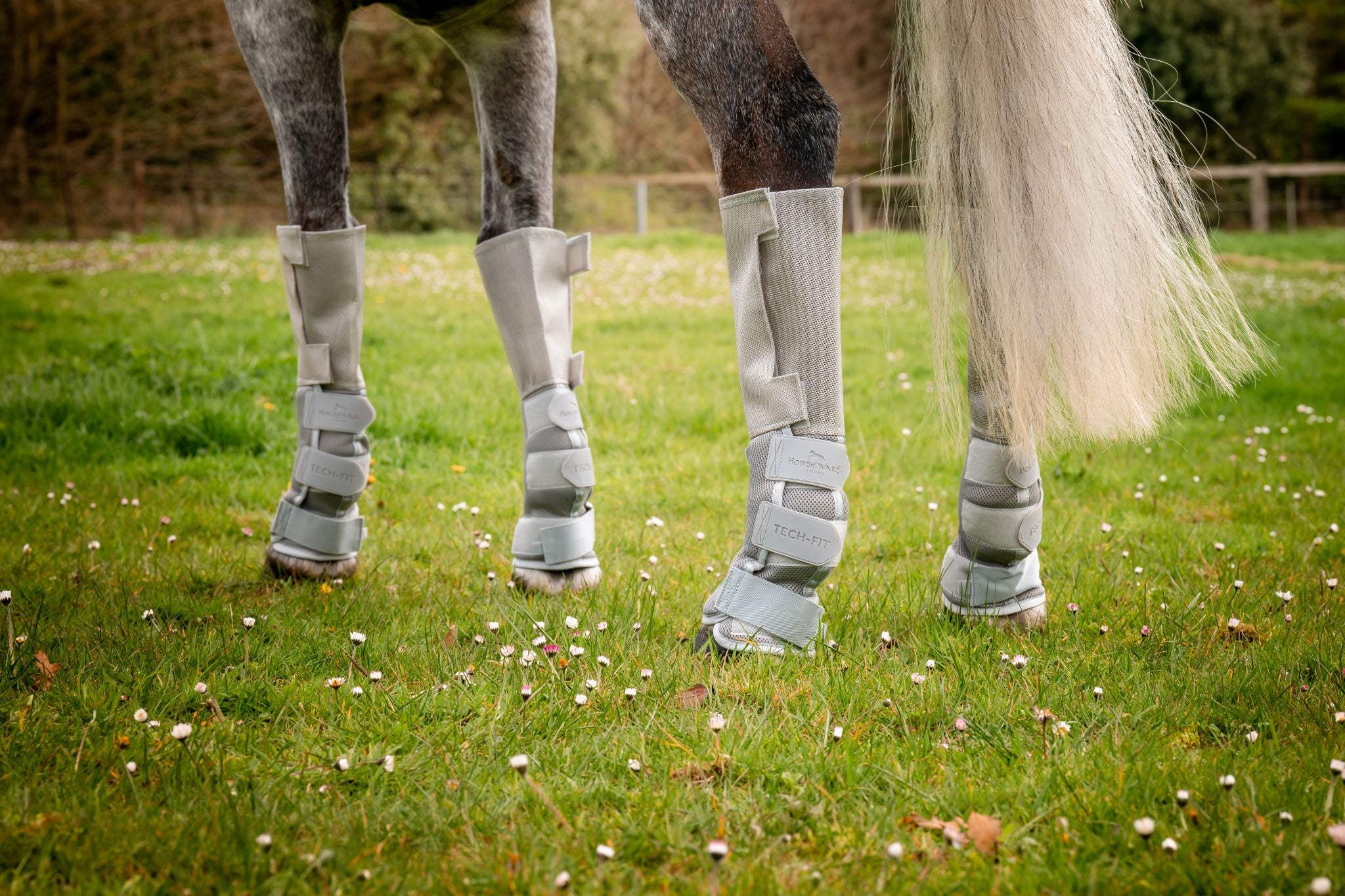 Horseware flyboots Rambo Tech-Fit Grey