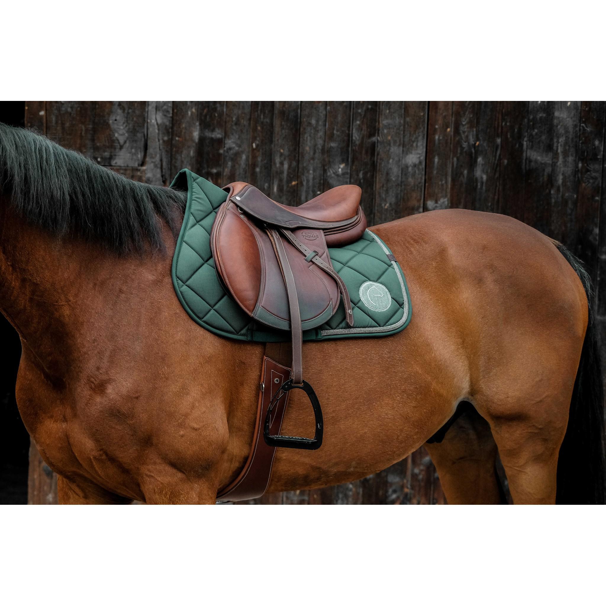 EQUITHÈME Badge 2.0 Saddle Pad - All purpose Dark green 204783009