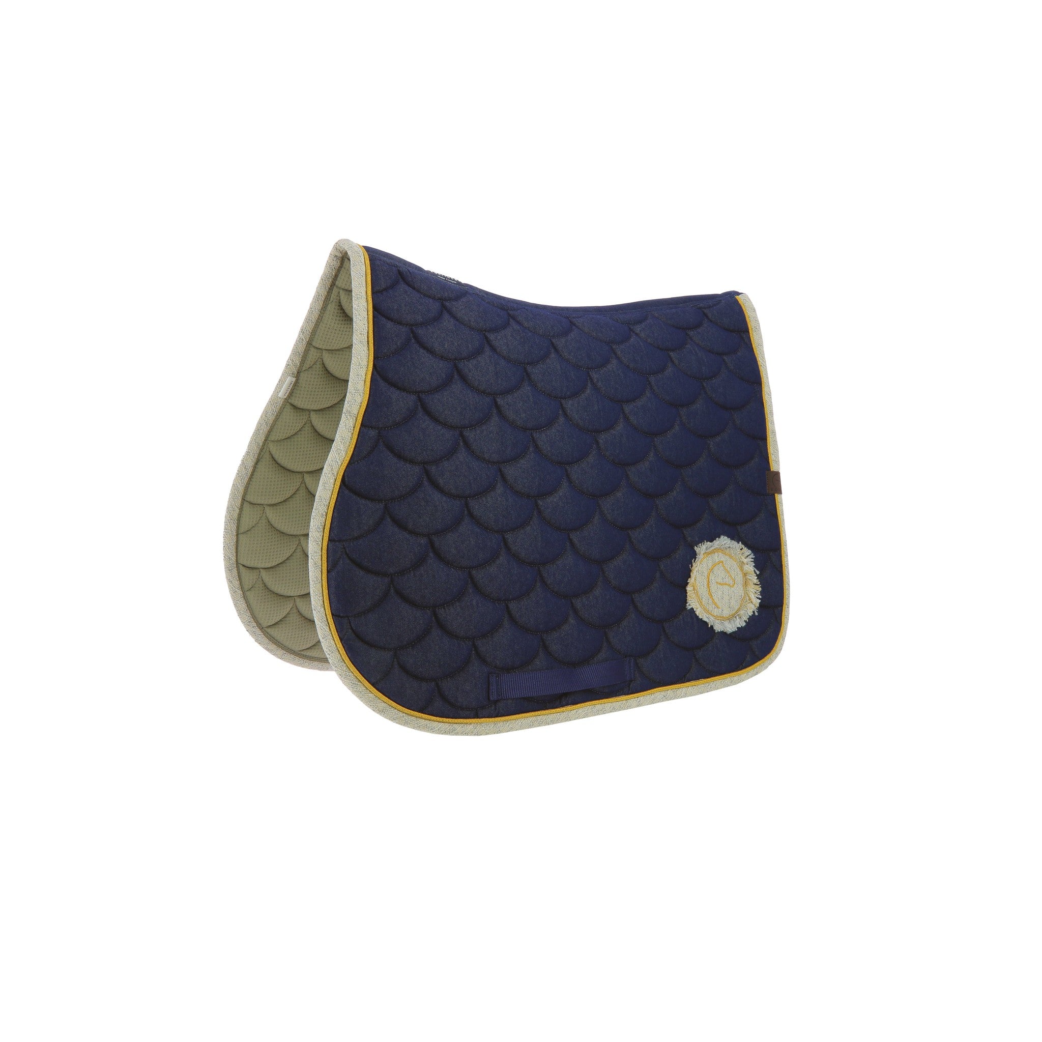 EQUITHÈME Denim All-Purpose Saddle Pad Navy blue - 204771007_packshot_1