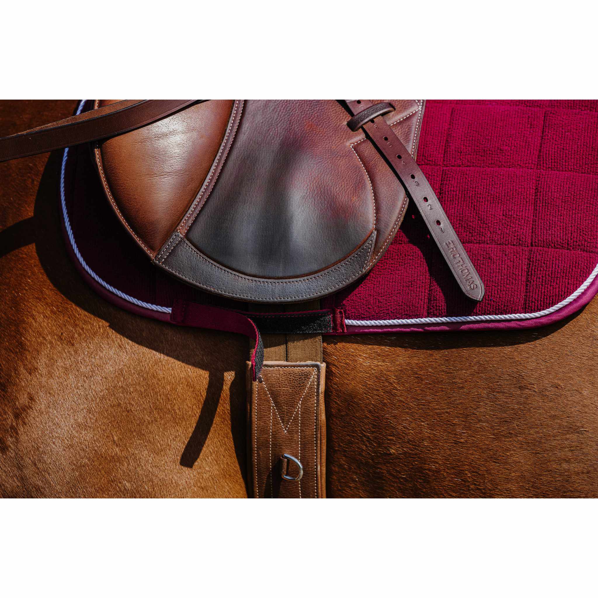 Riding World Corduroy saddle pad - All purpose Burgundy 204061033