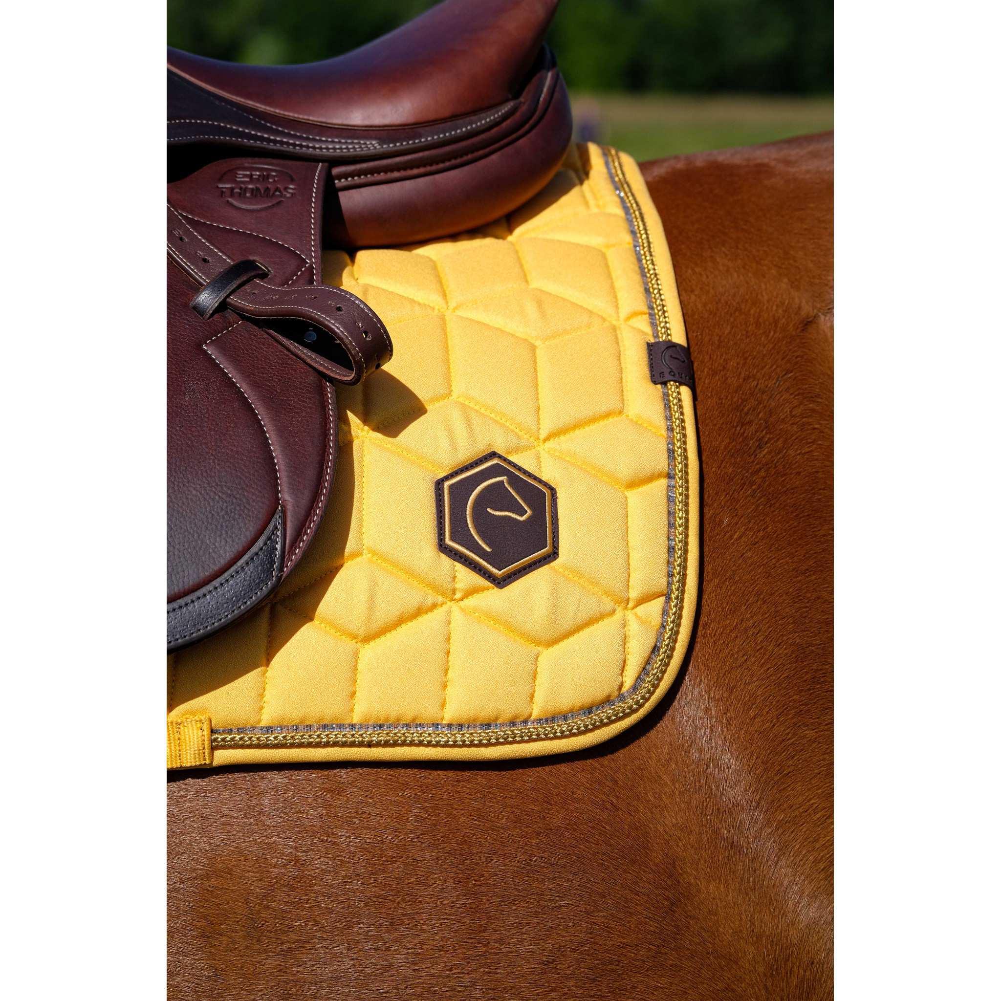 EQUITHÈME Hexalight saddle pad - All purpose Yellow 204004010