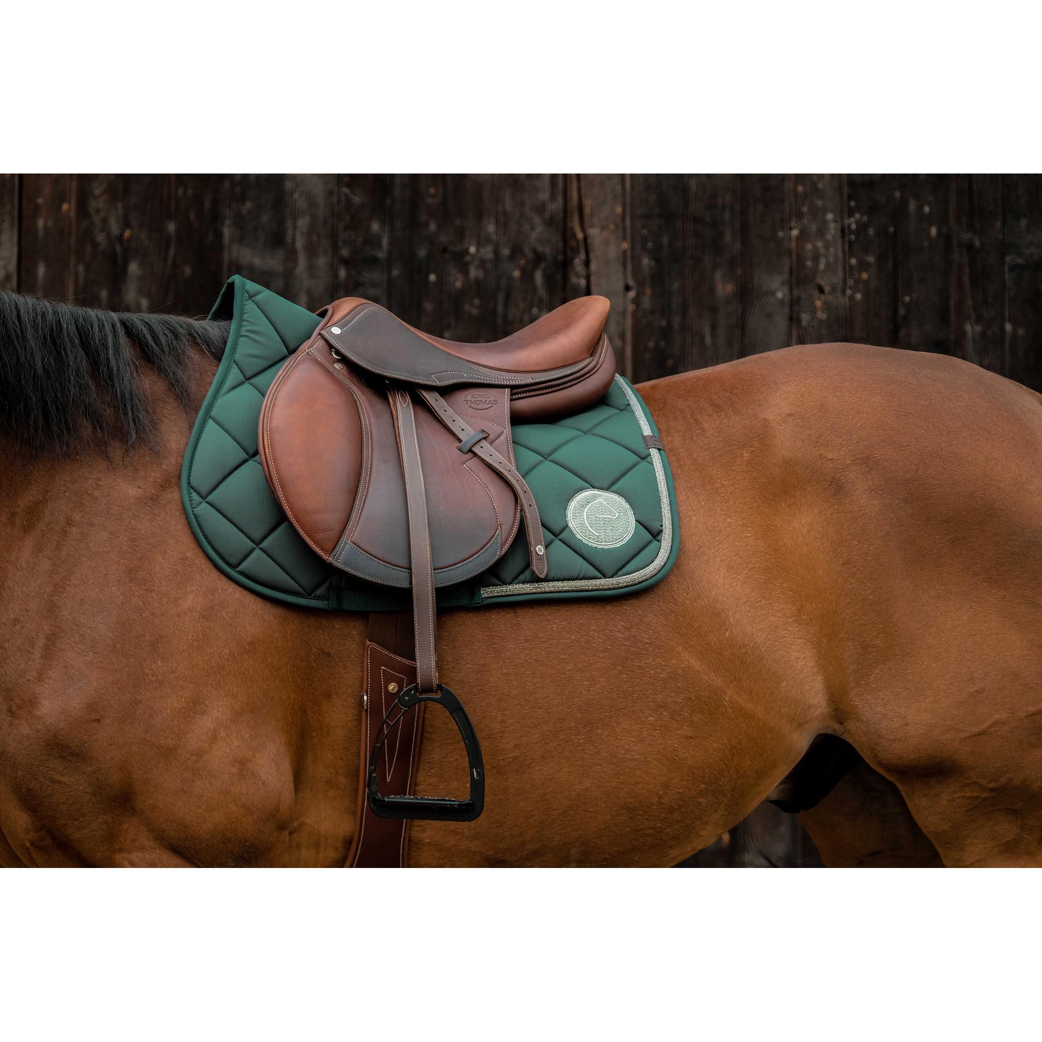 EQUITHÈME Badge 2.0 Saddle Pad - All purpose Dark green 204783009