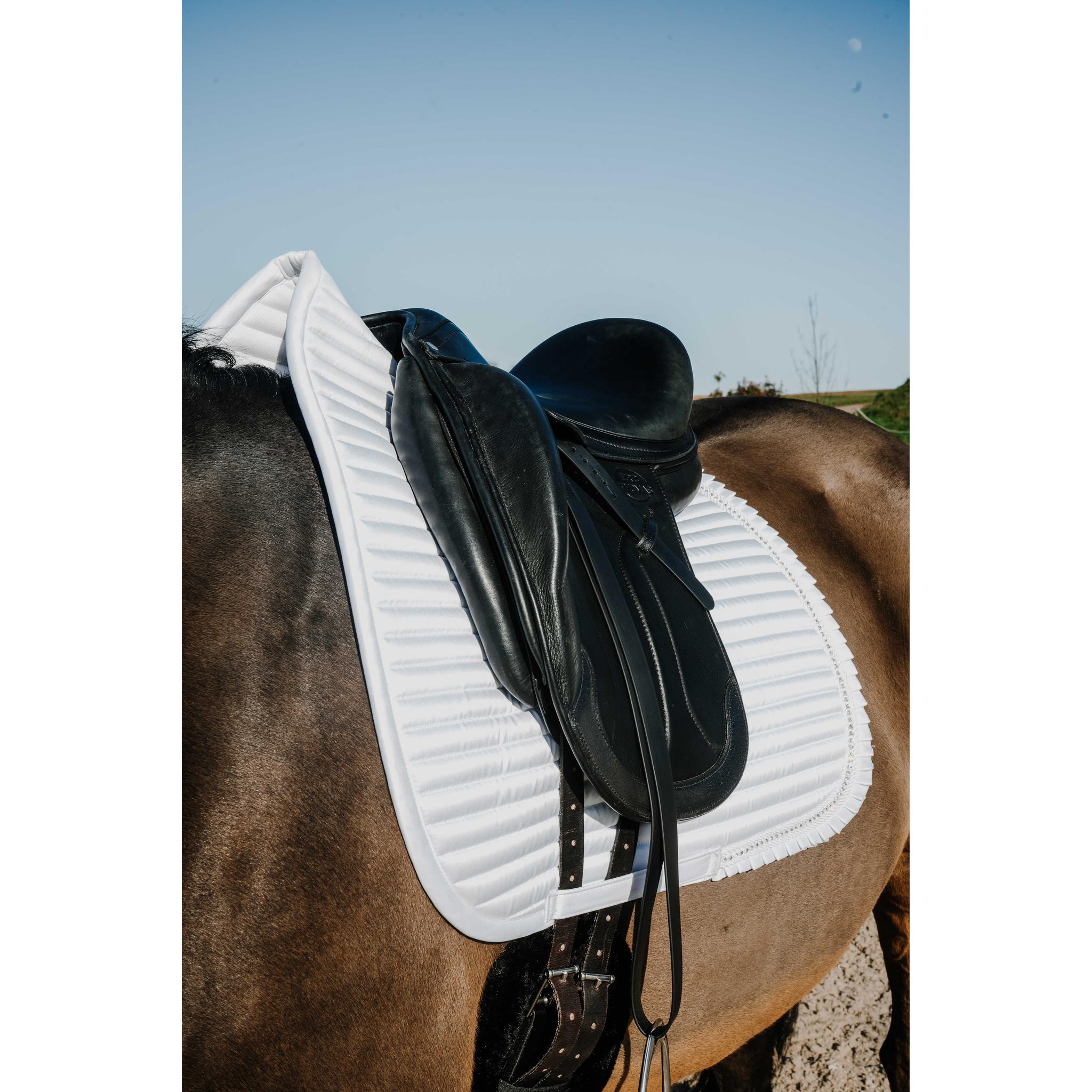 EQUITHÈME Glam Dressage Saddle Pad White - 204025001_ambi_2