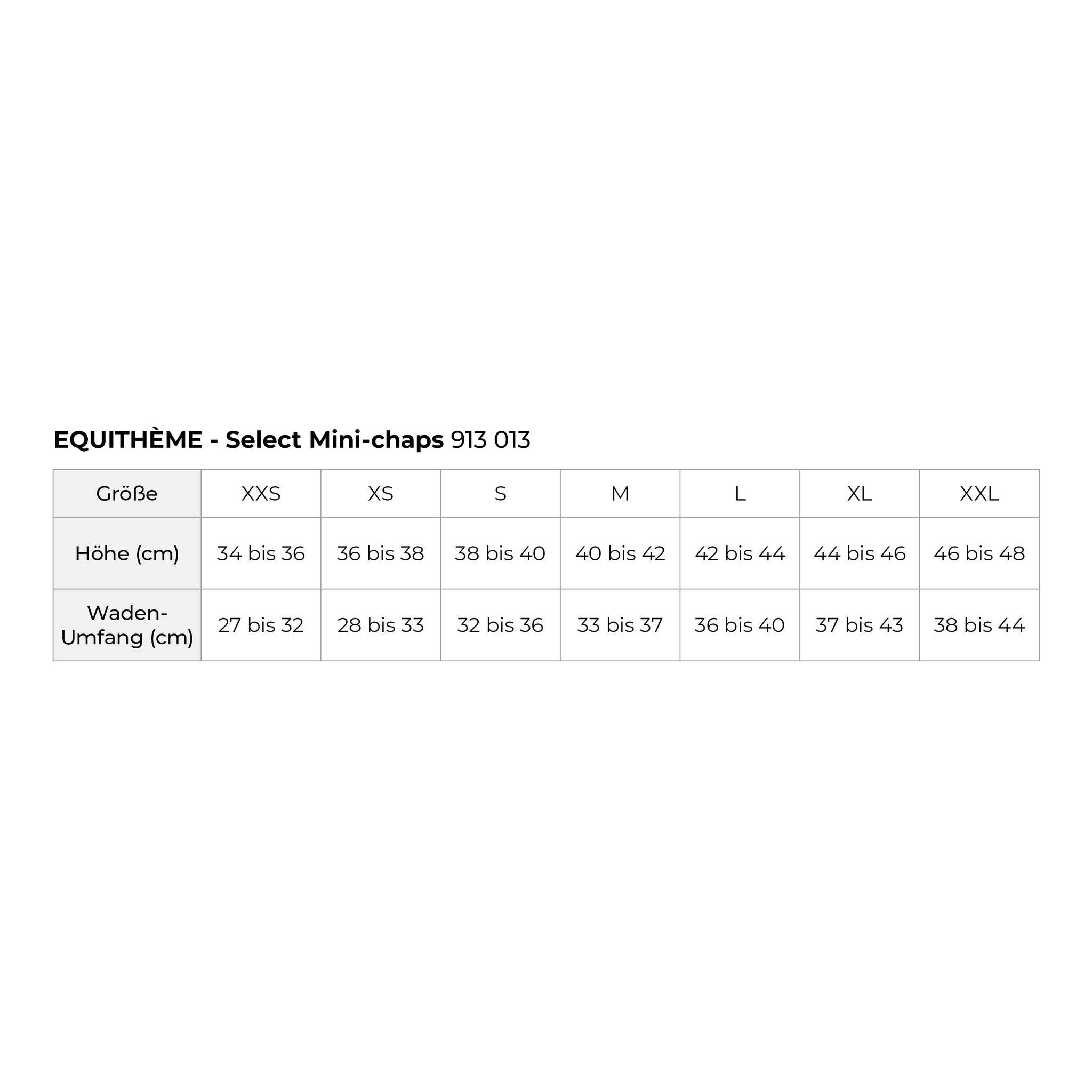 EQUITHÈME Select Half-Chaps - Adult Black 913013221