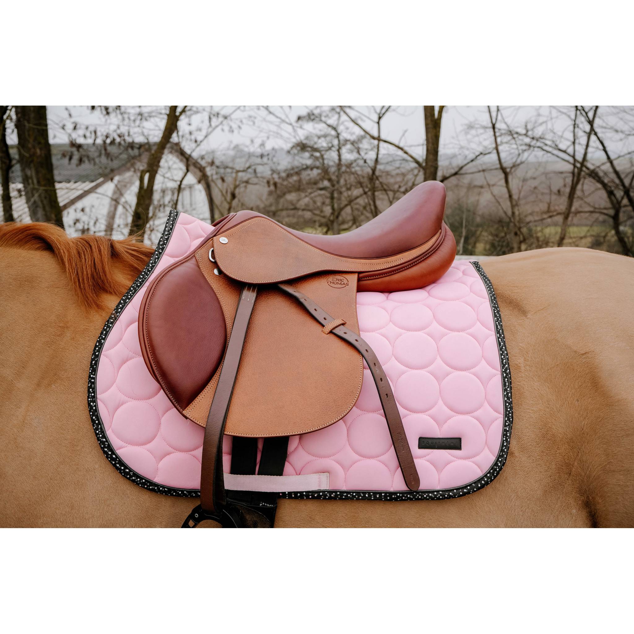 EQUITHÈME Disco All-Purpose Saddle Pad Antique pink - 204018013_ambi_1