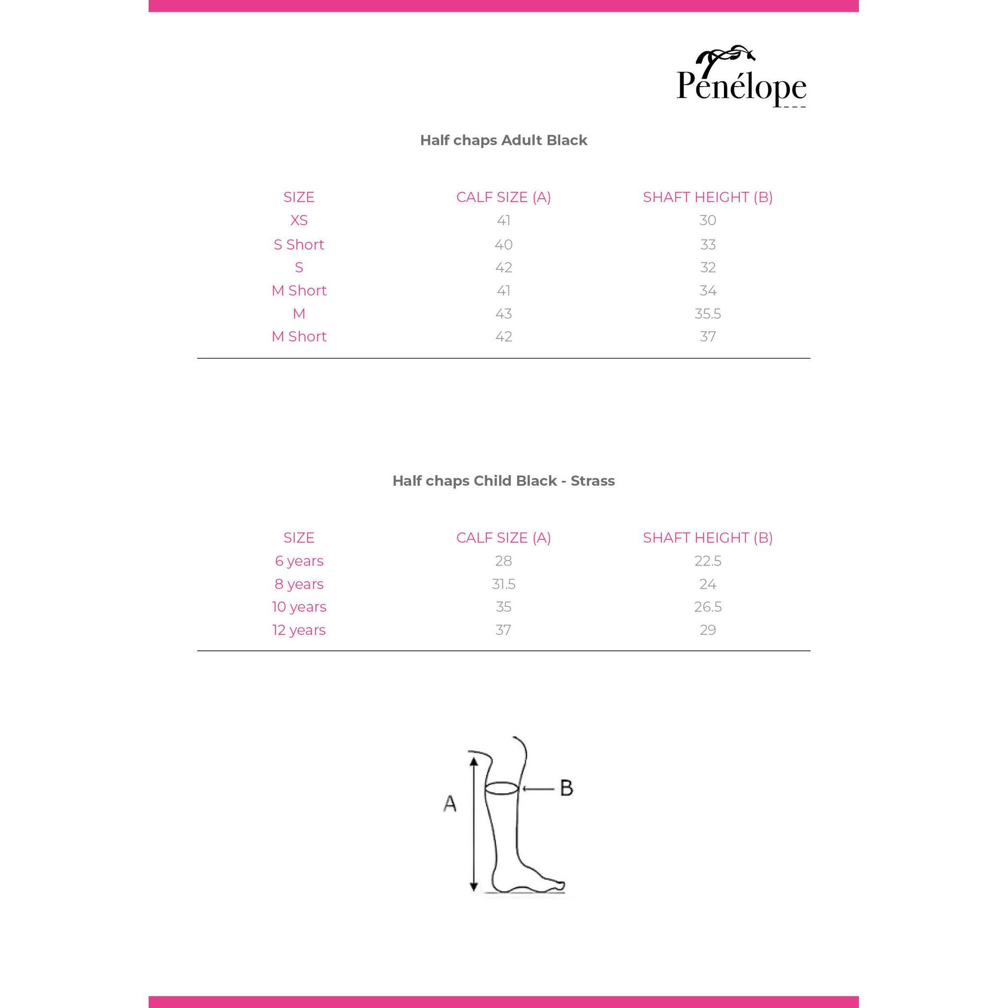 Pénélope mini-chaps Prisca leather Black 913201