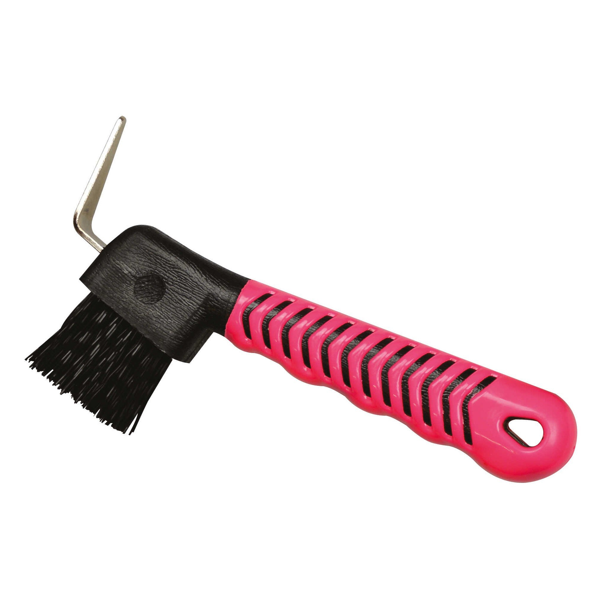 Hippo-Tonic "Soft Hand" hoof pick brush Black/fuchsia 700089322