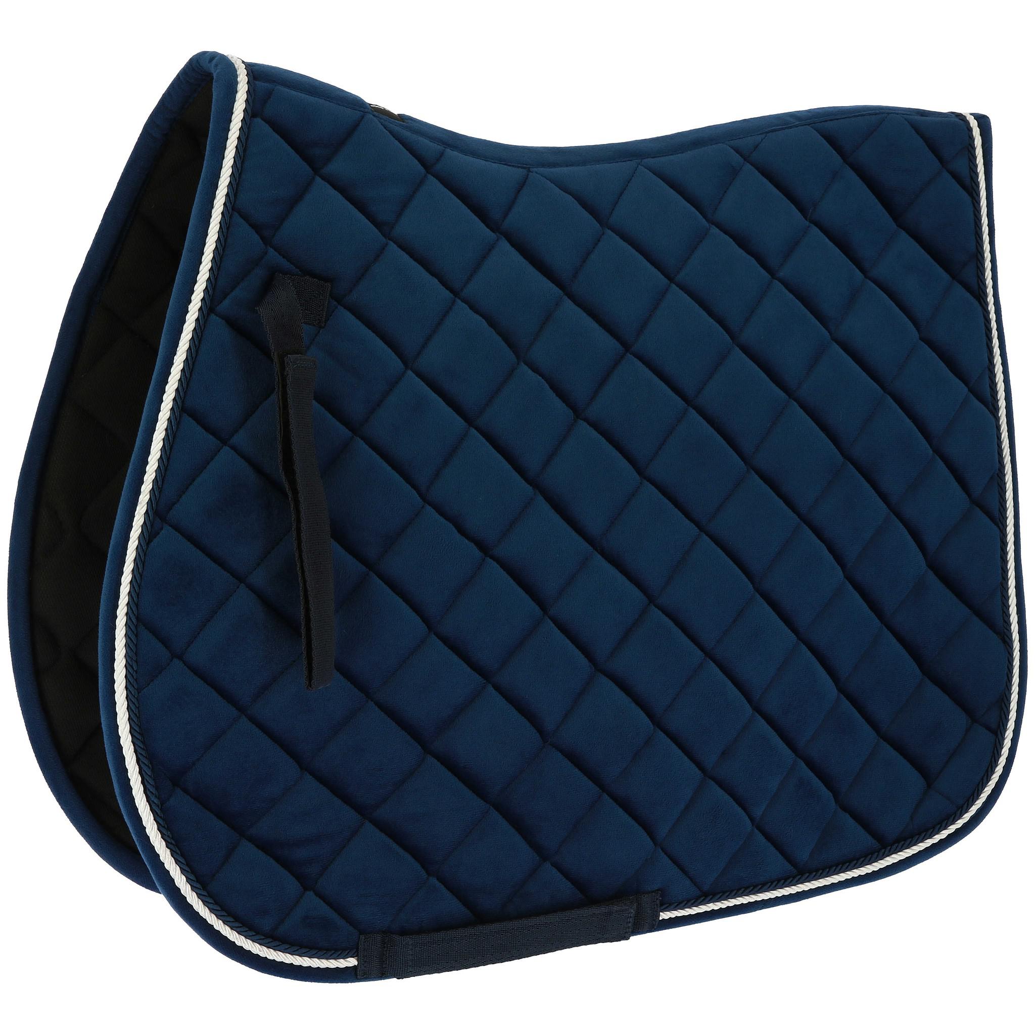 Riding World Velours saddle pad - All purpose Navy blue 204059007