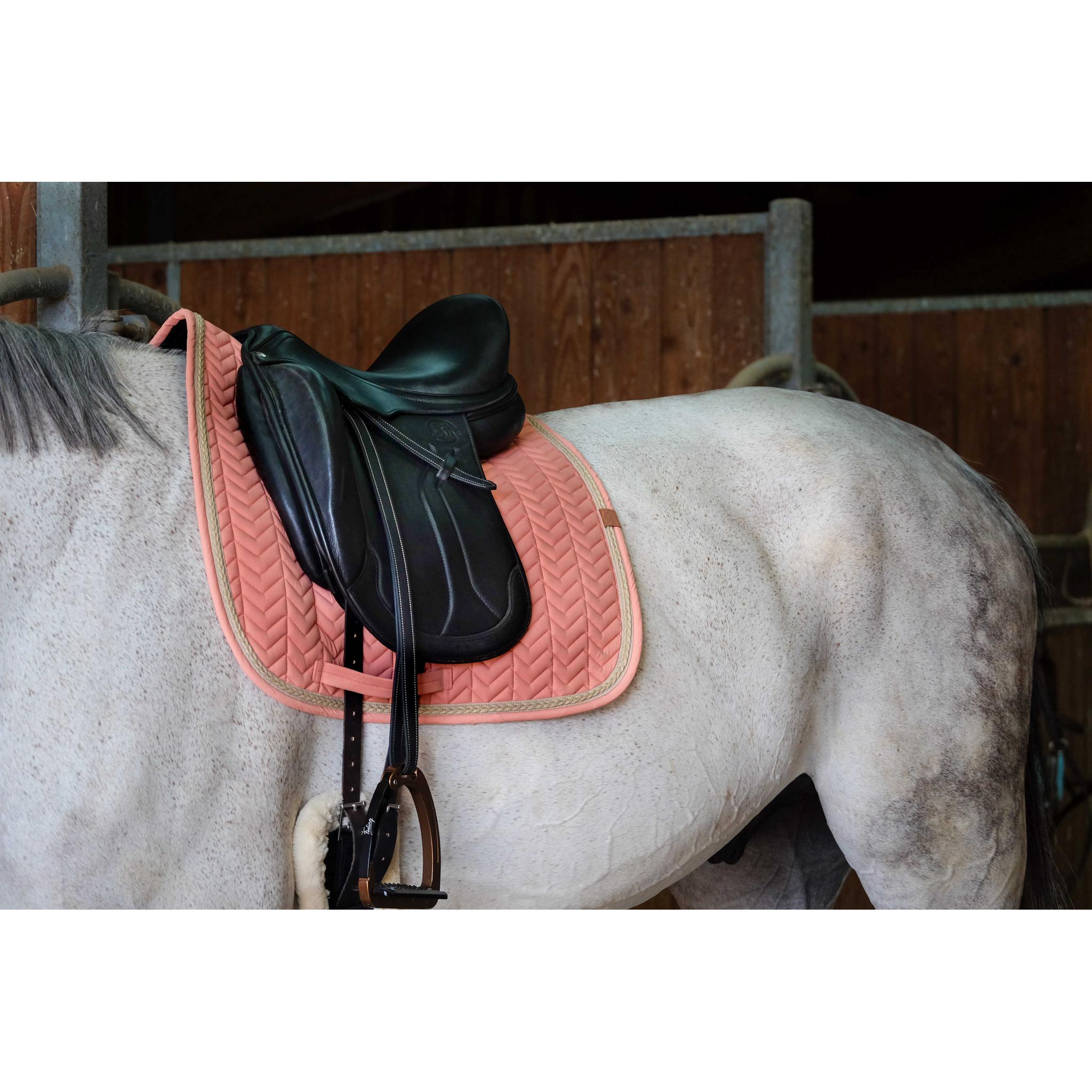 EQUITHÈME Softy Dressage Saddle Pad Salmon - 204766025_ambi_1