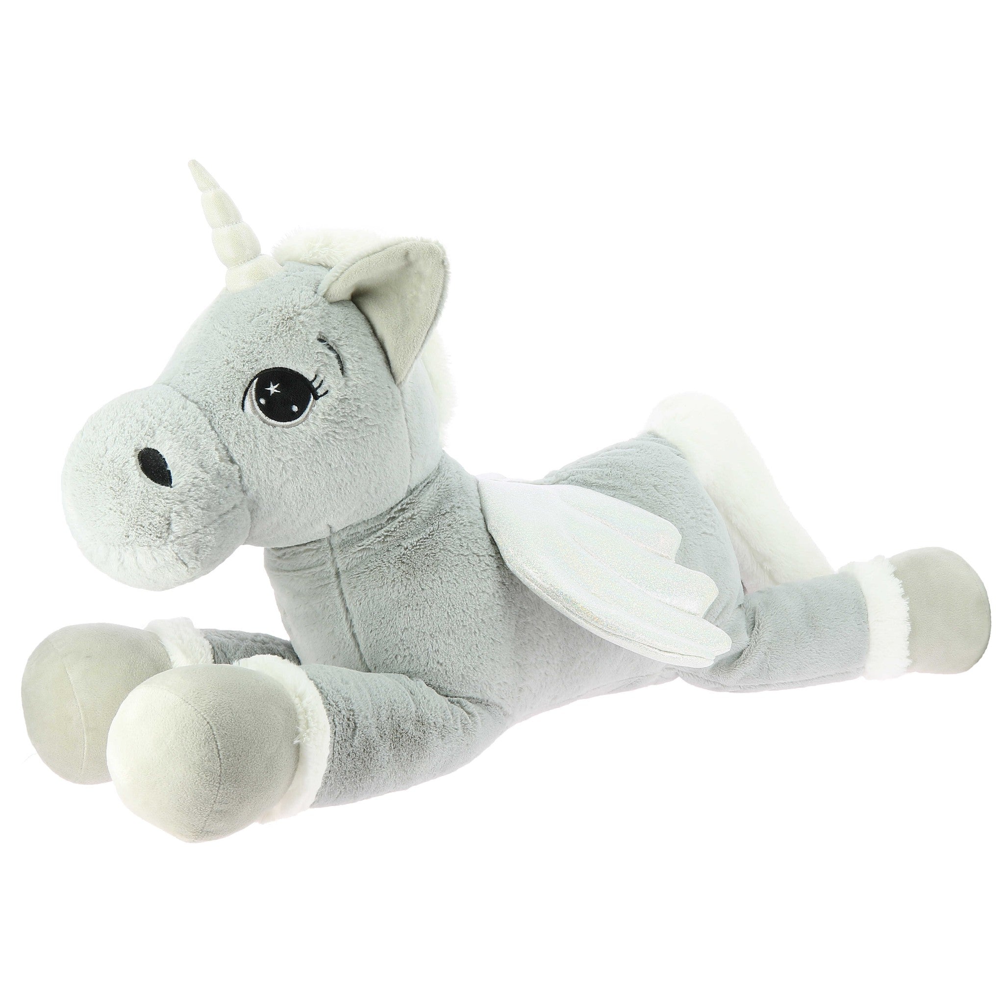 Equi-Kids Unicorn Plush Toy - Large Model - Grey - 901413011_packshot_1