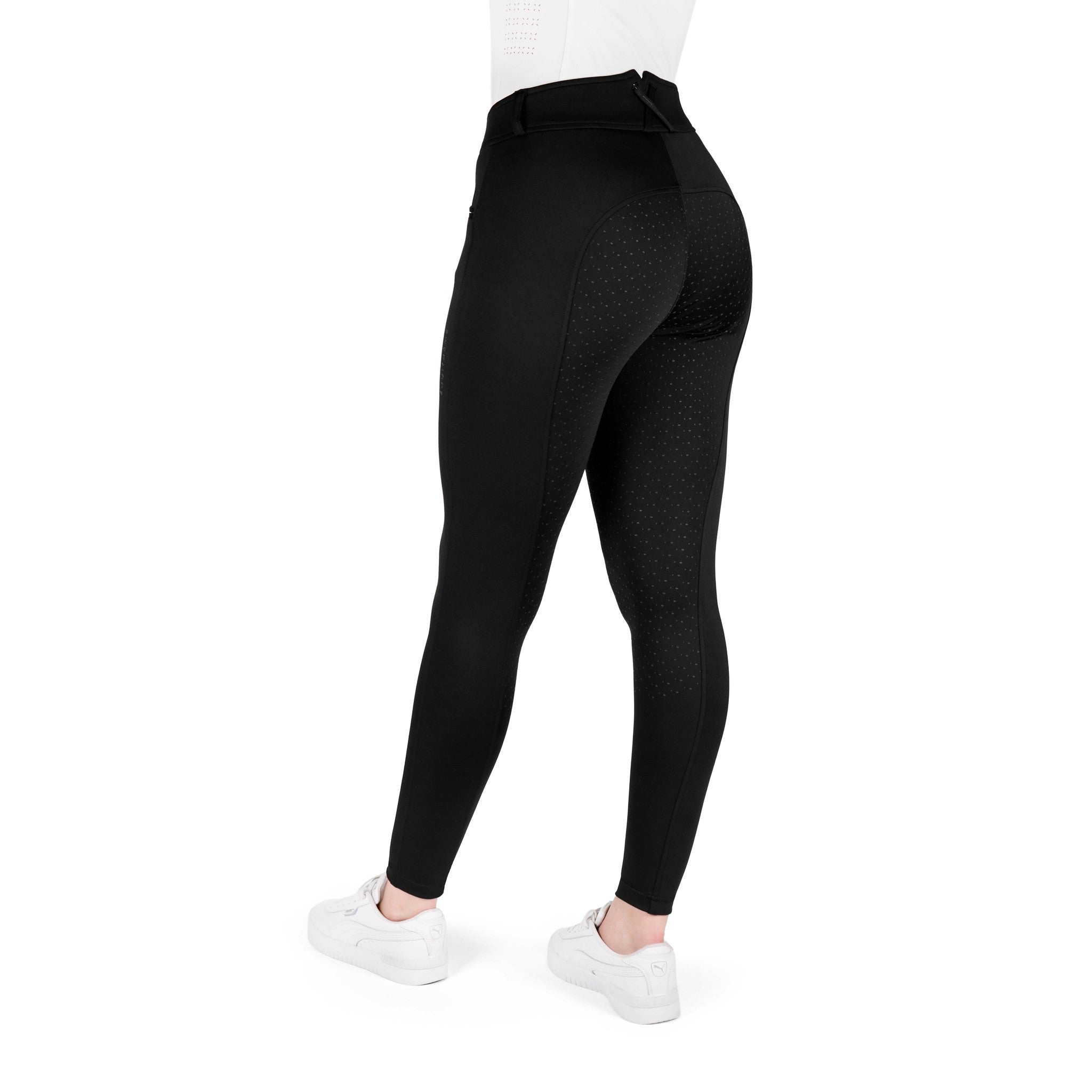 EQUITHÈME Carly Full Silicone Seat Breeches for Women Black 979862236
