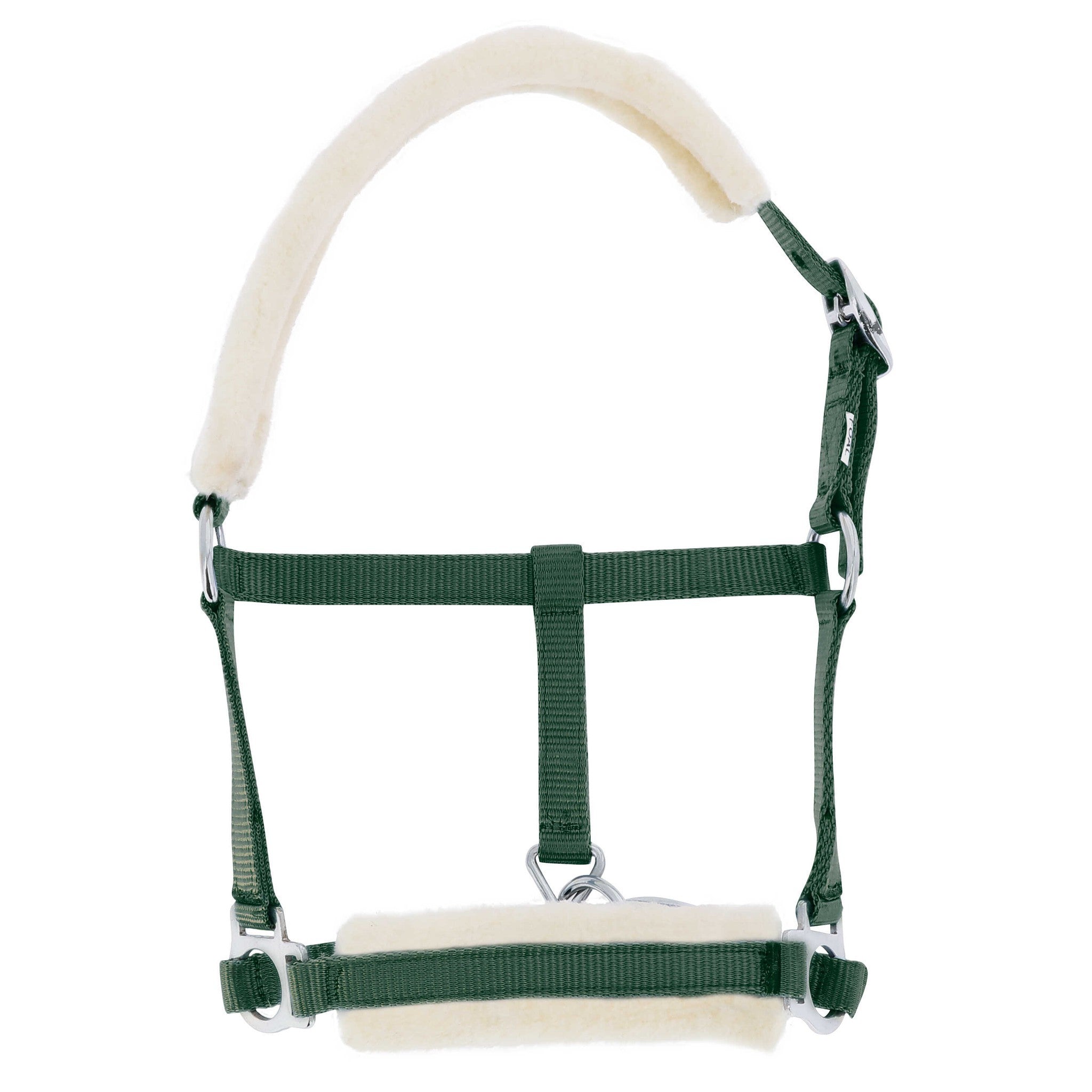 Riding World Foal synthetic sheepskin halter Dark green 510022009