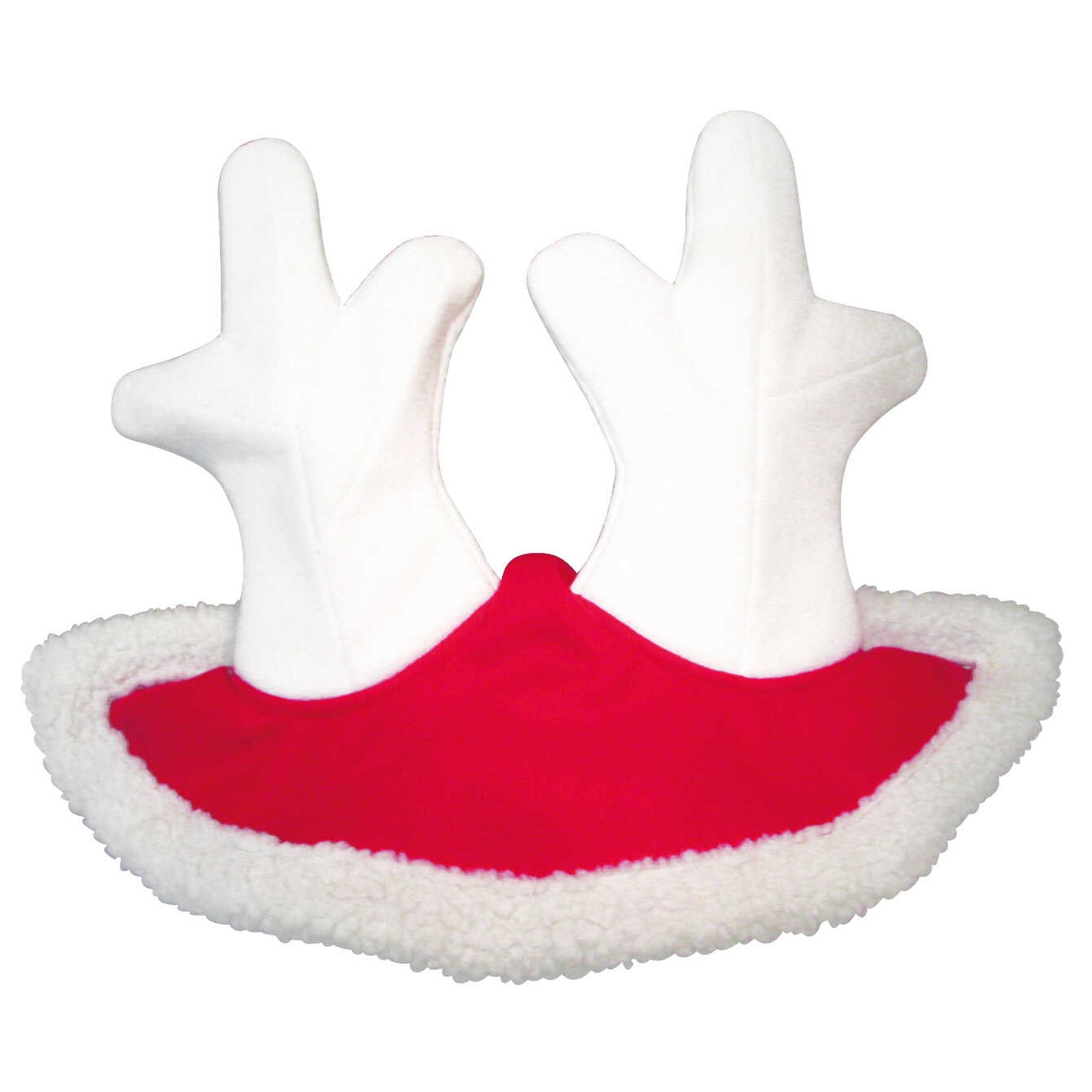 EQUITHÈME Christmas ear cap in reindeer’s antlers shape Red/white 900905003