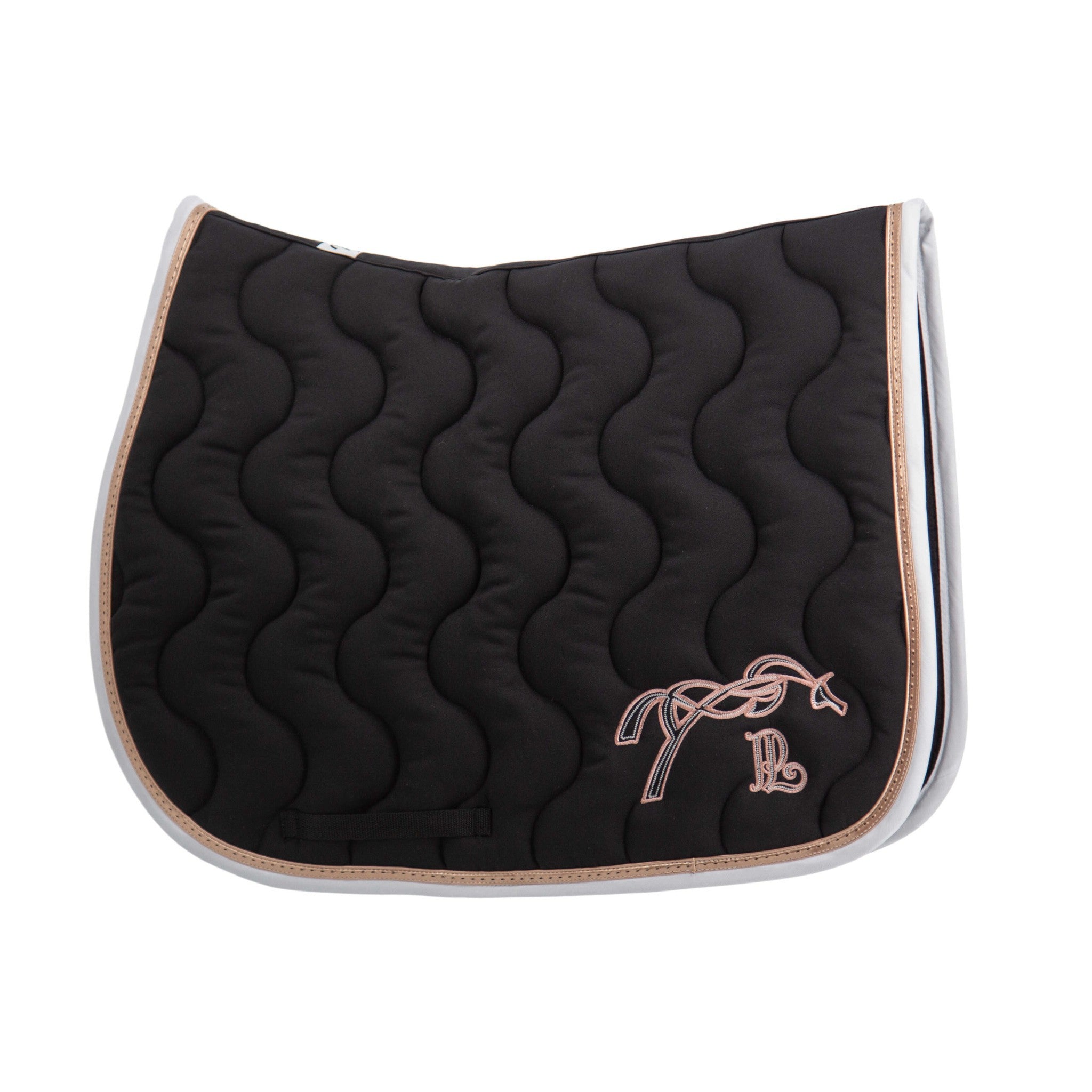 Pénélope Team Saddle Pad - All purpose Black/golden pink 204801250