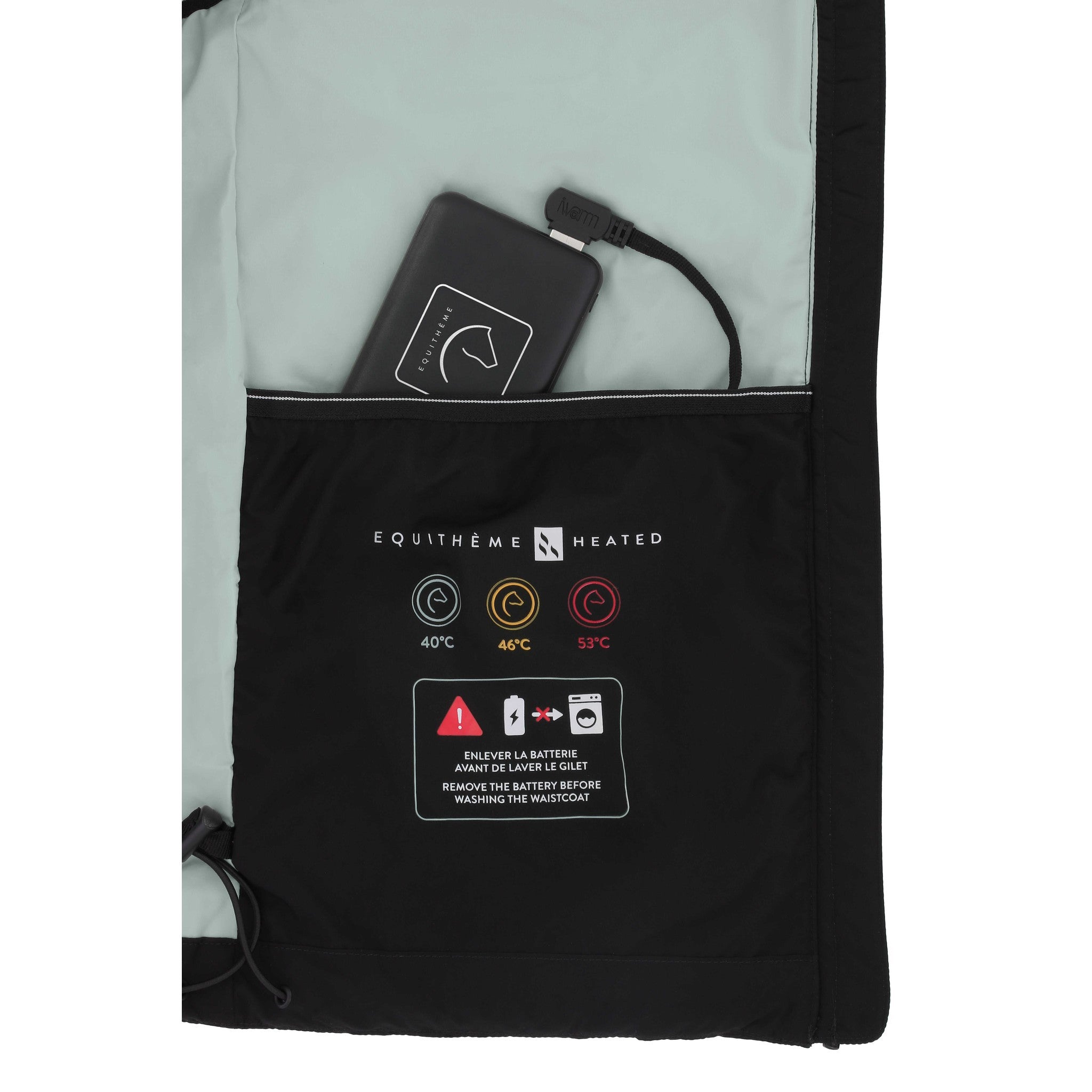 EQUITHÈME Charlie Heated waistcoat battery Black 981002002