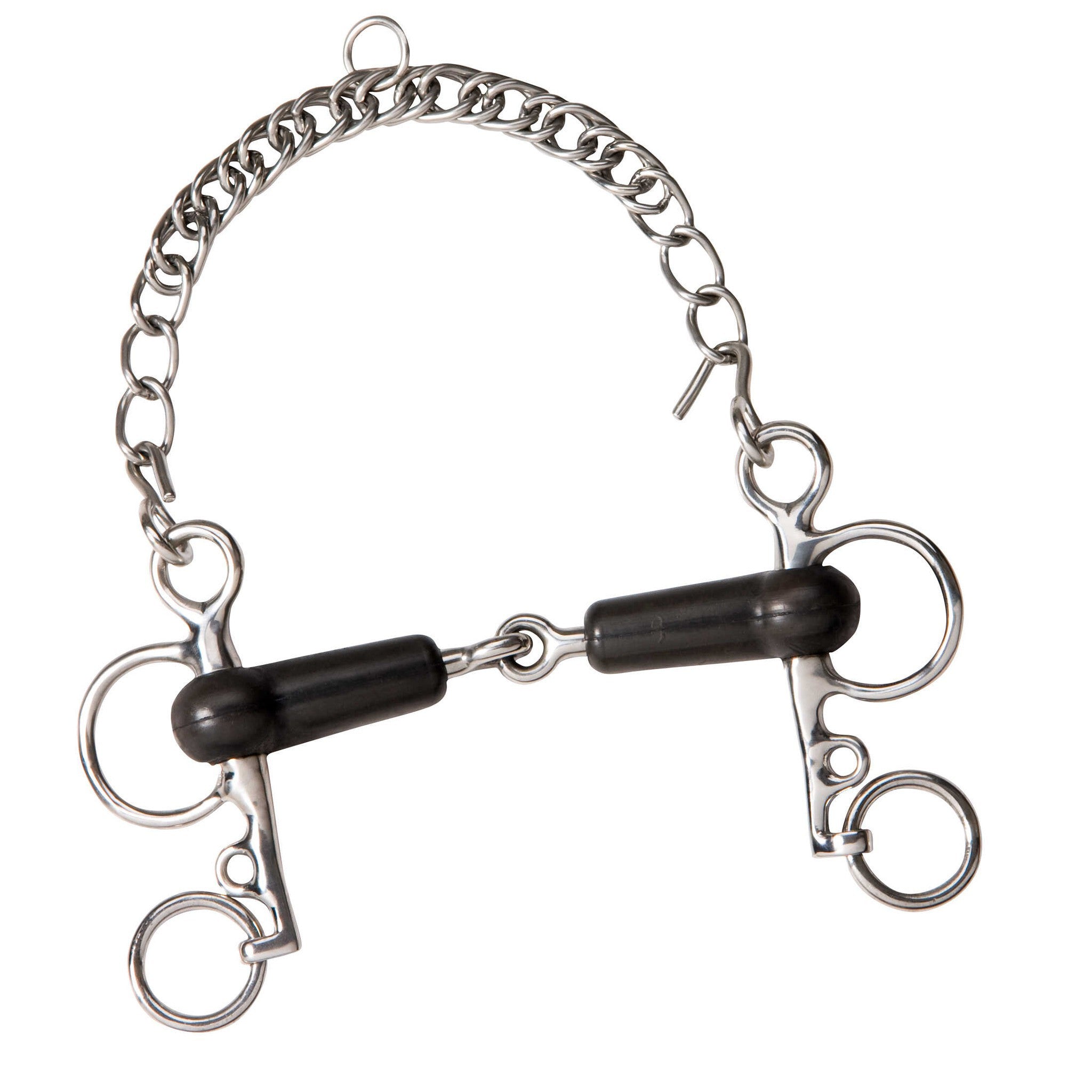 Rubber jointed Pelham with short cheeks Feeling 604634125