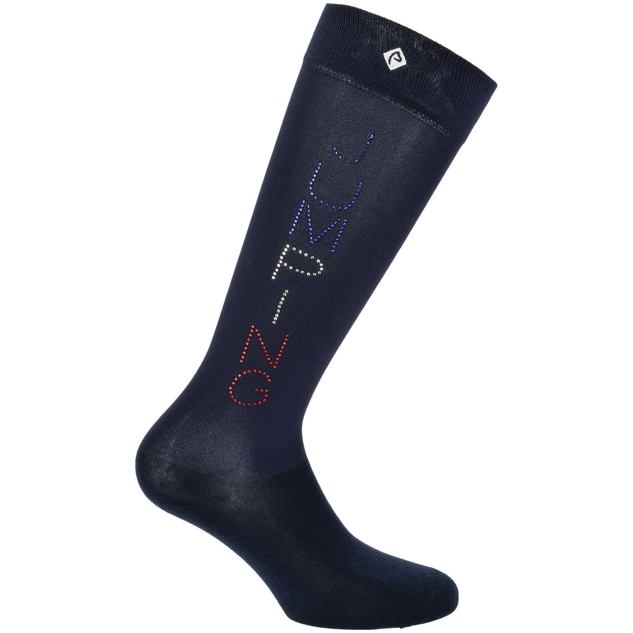EQUITHÈME Jeanne jumping Socks Navy/blue-white-red 986457713