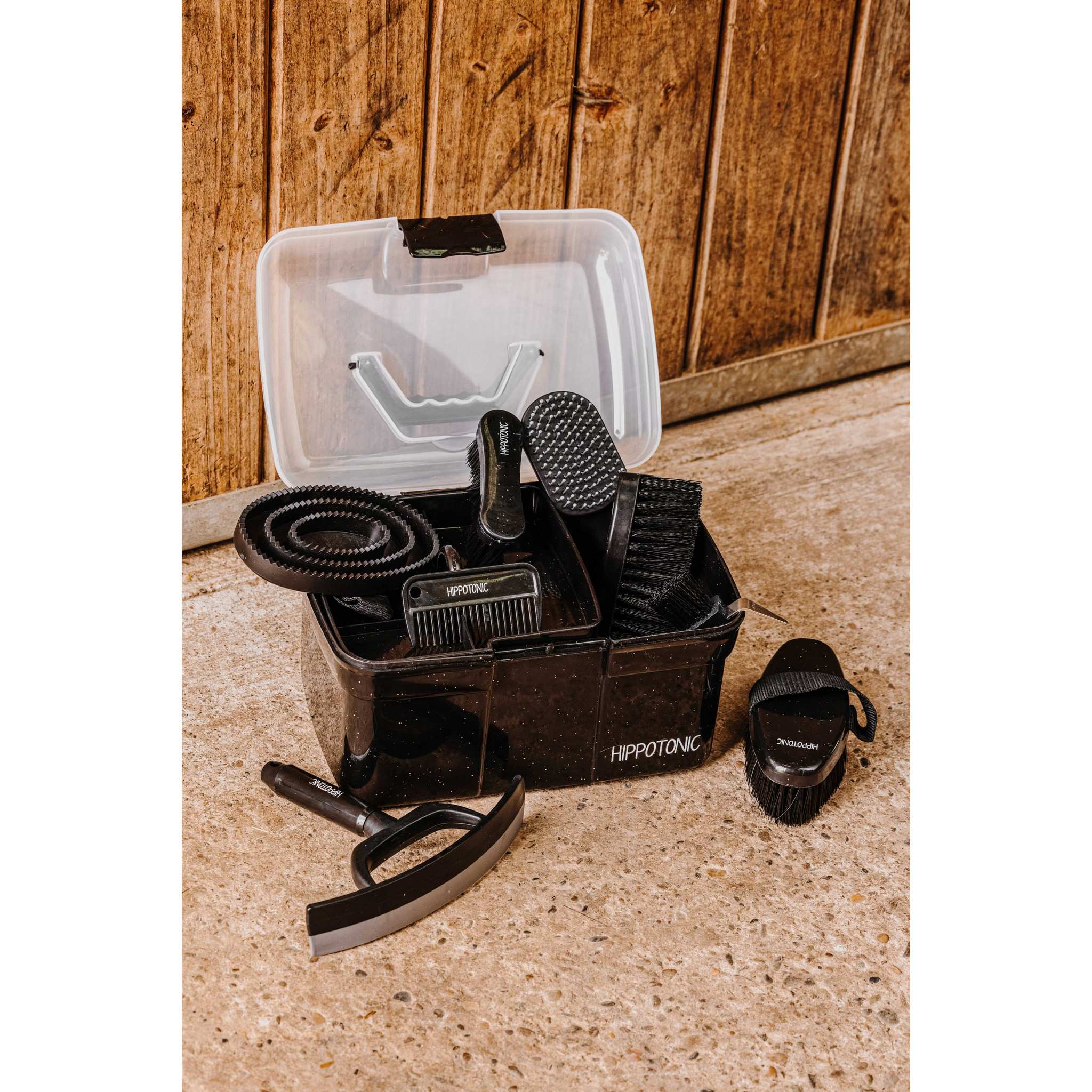 Hippo-Tonic Glitter Tack Grooming Box Black 700044102