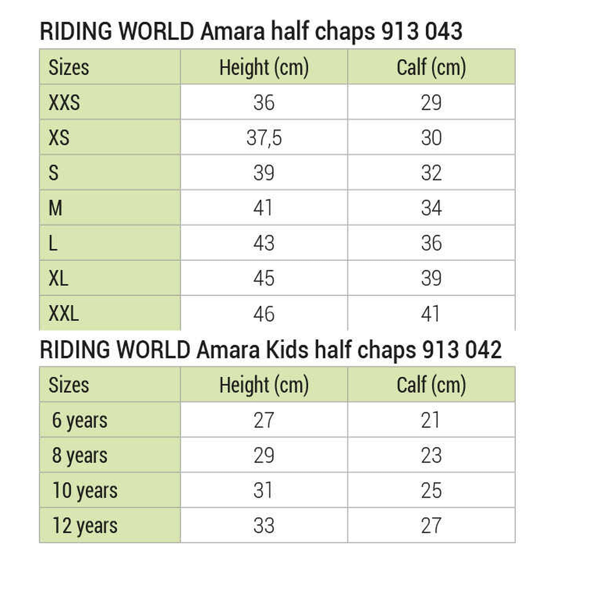 Half-chaps Riding World Amara - Children Black 913042212