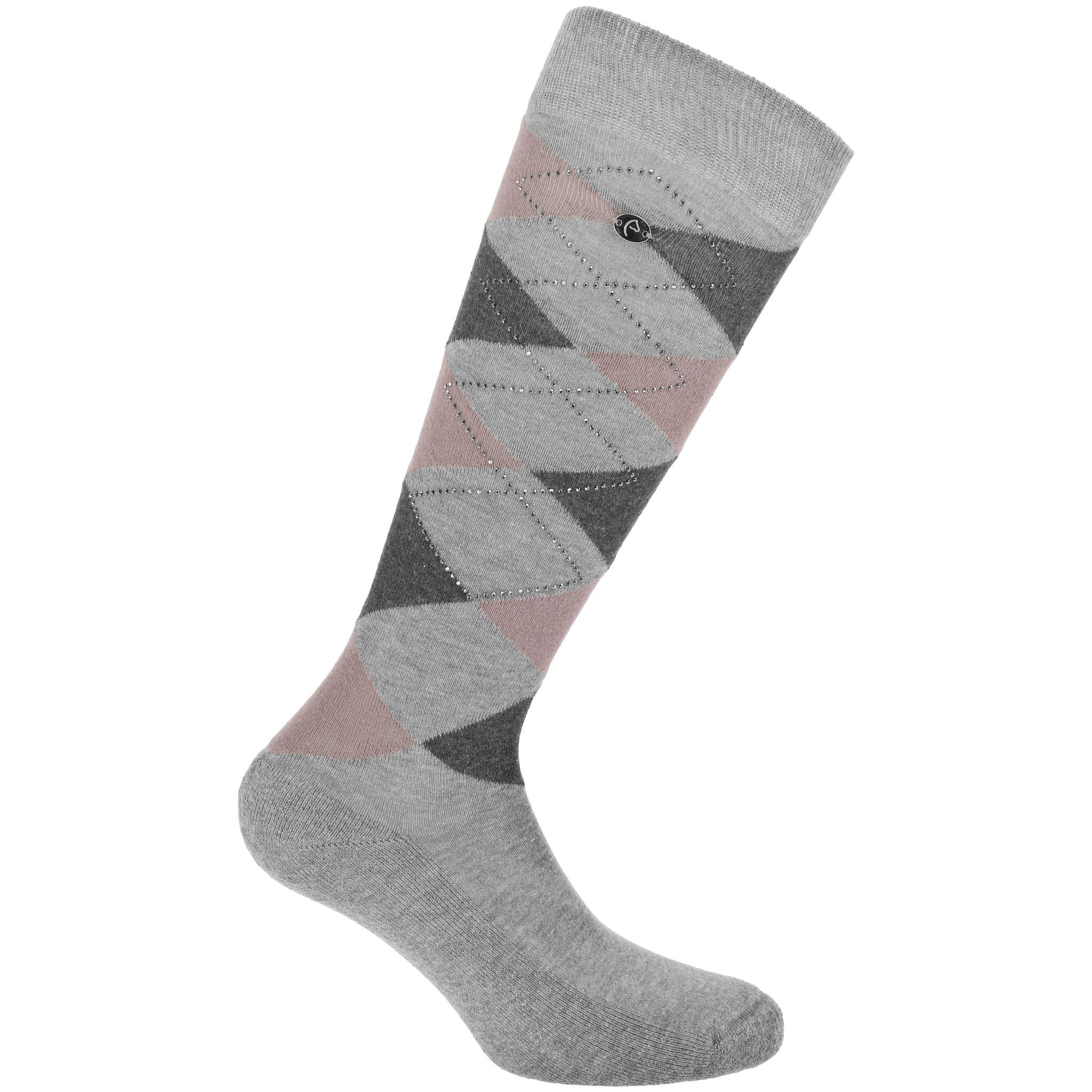 EQUITHÈME Girly Socks - Ladies Light grey/pink 986429116