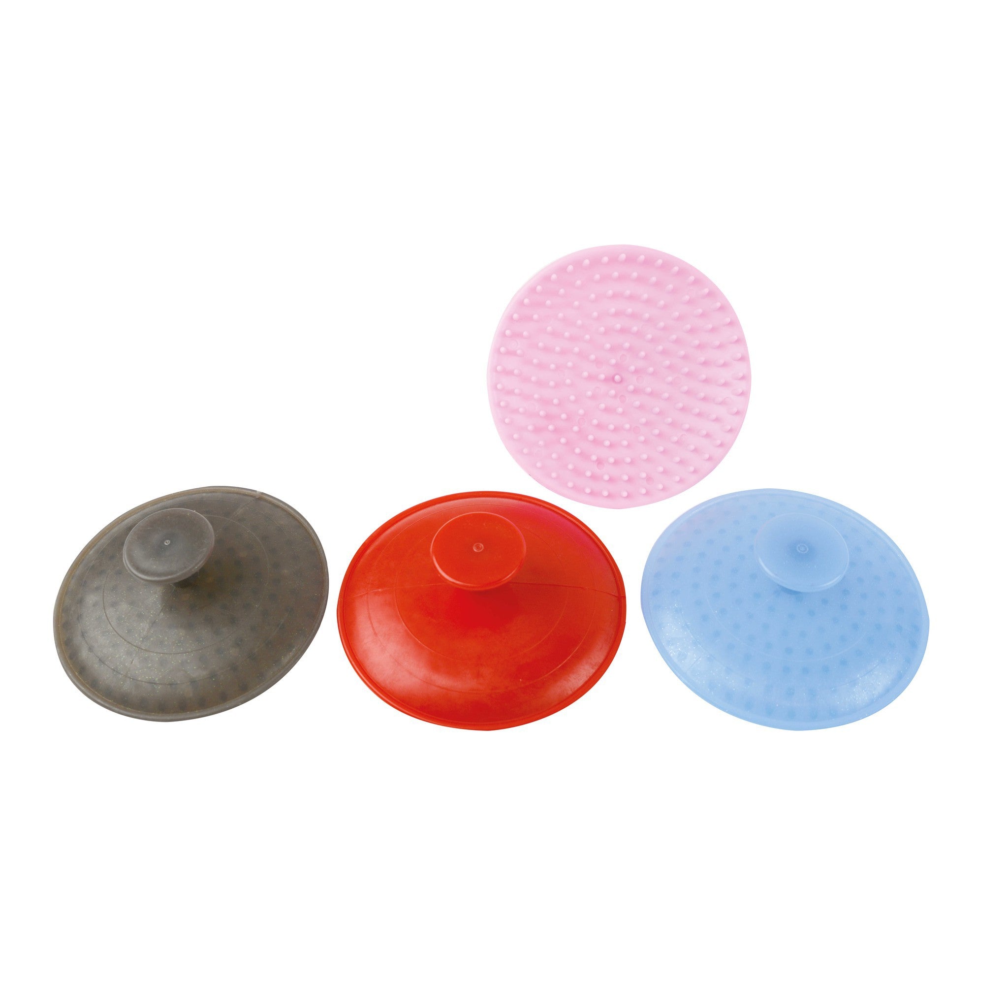 Round plastic Hippo-Tonic Curry comb Multicolour 700021