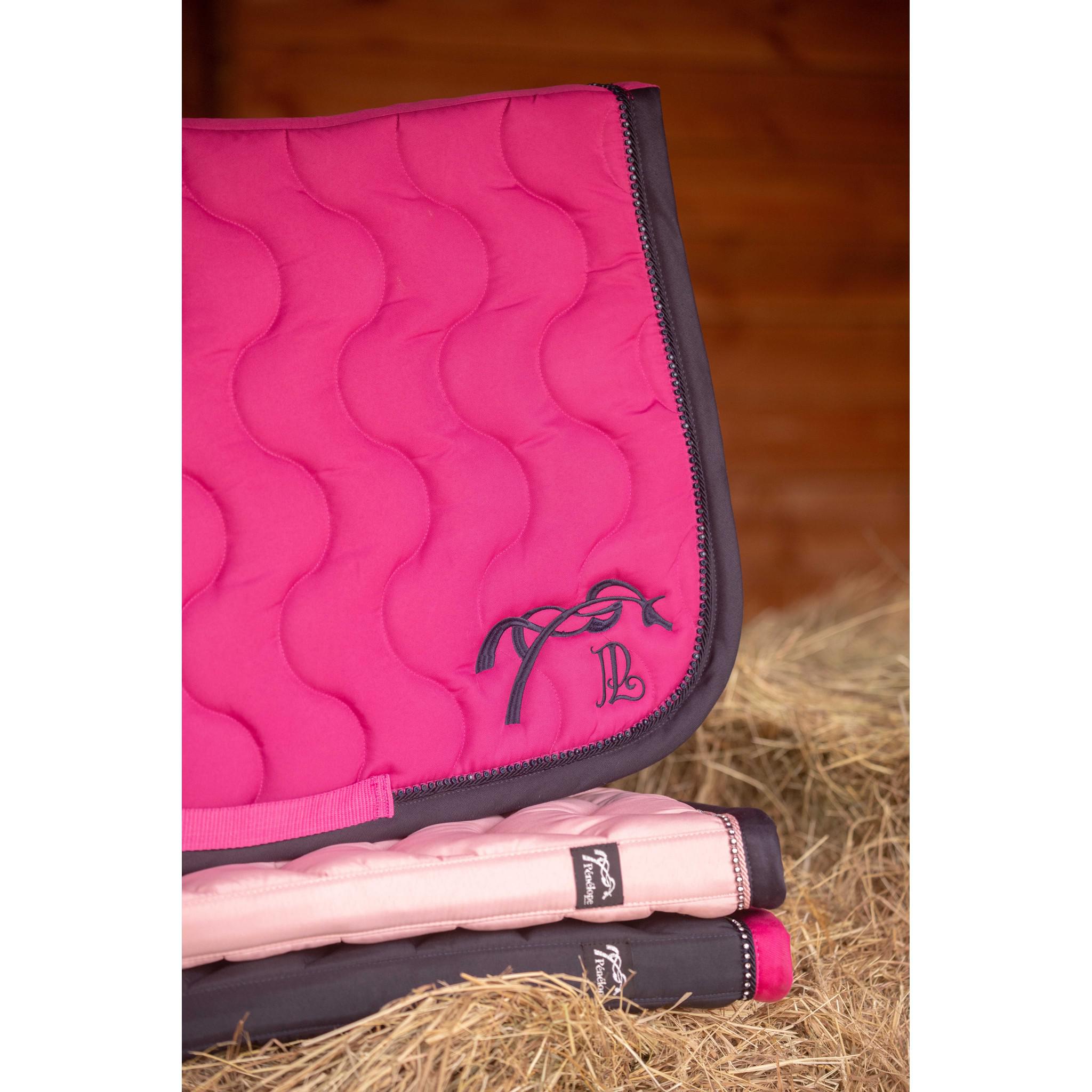 Pénélope Diamant Saddle Pad - All purpose Fuchsia/navy blue 204846132