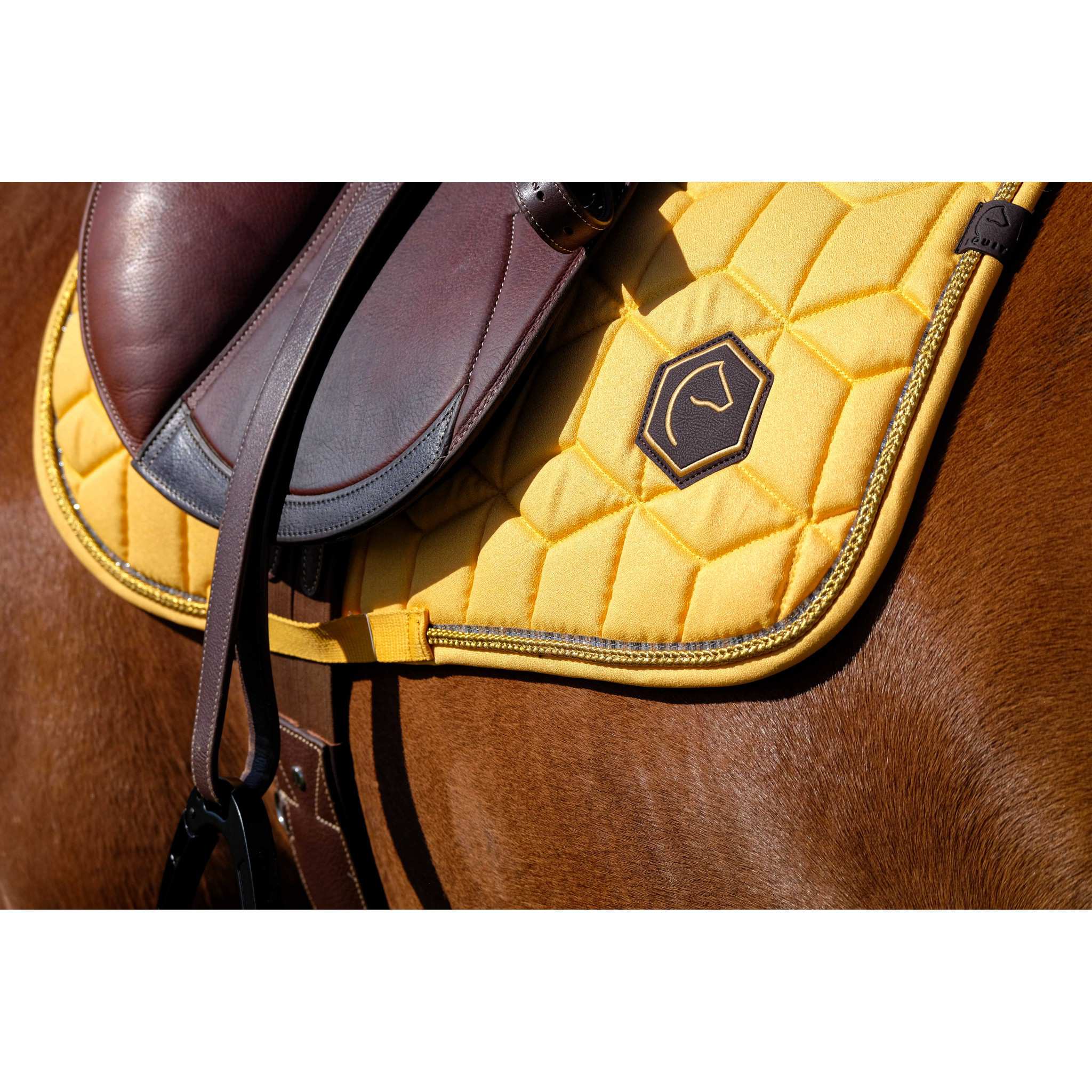 EQUITHÈME Hexalight saddle pad - All purpose Yellow 204004010