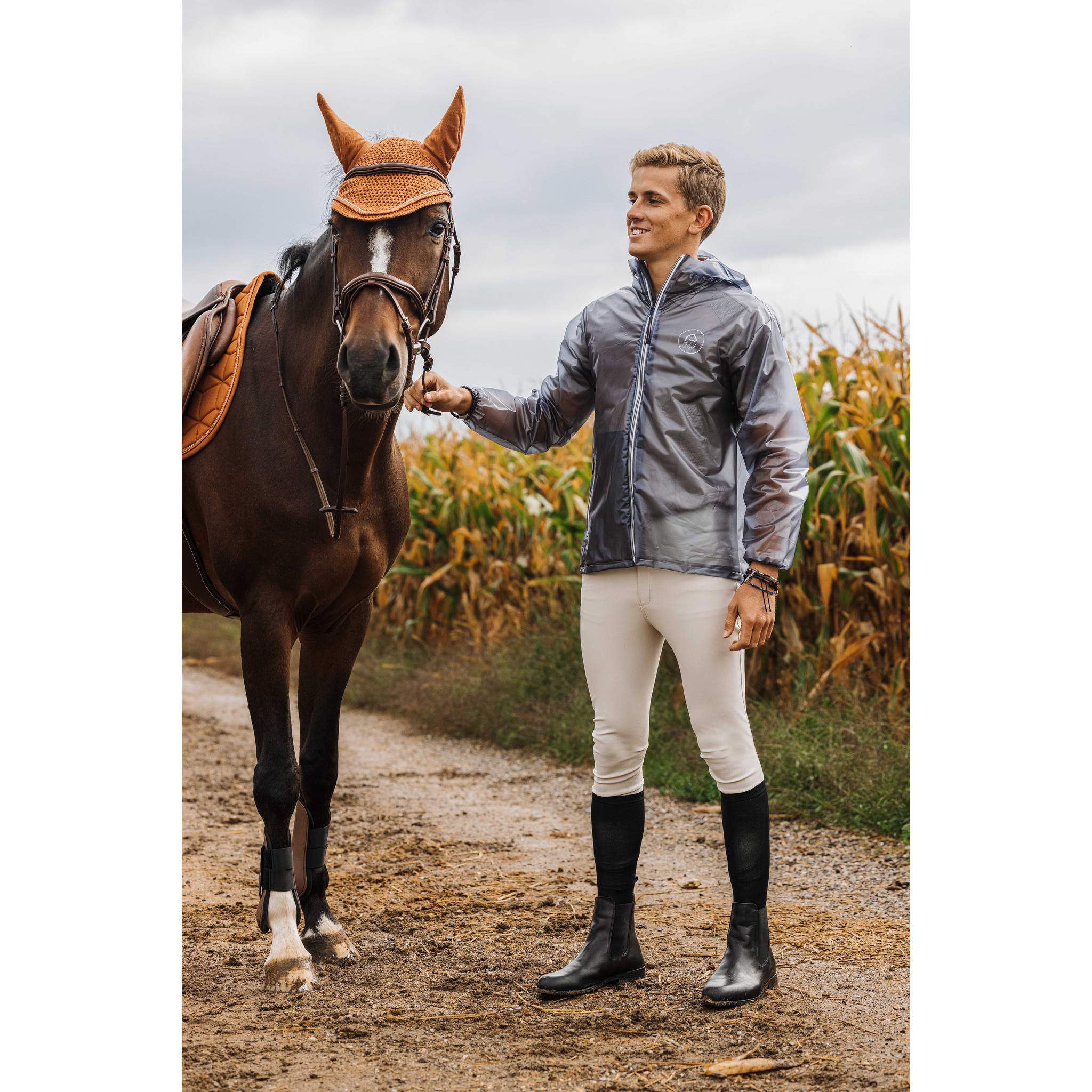 EQUITHÈME Saigon Raincoat - Adult Grey 965031103