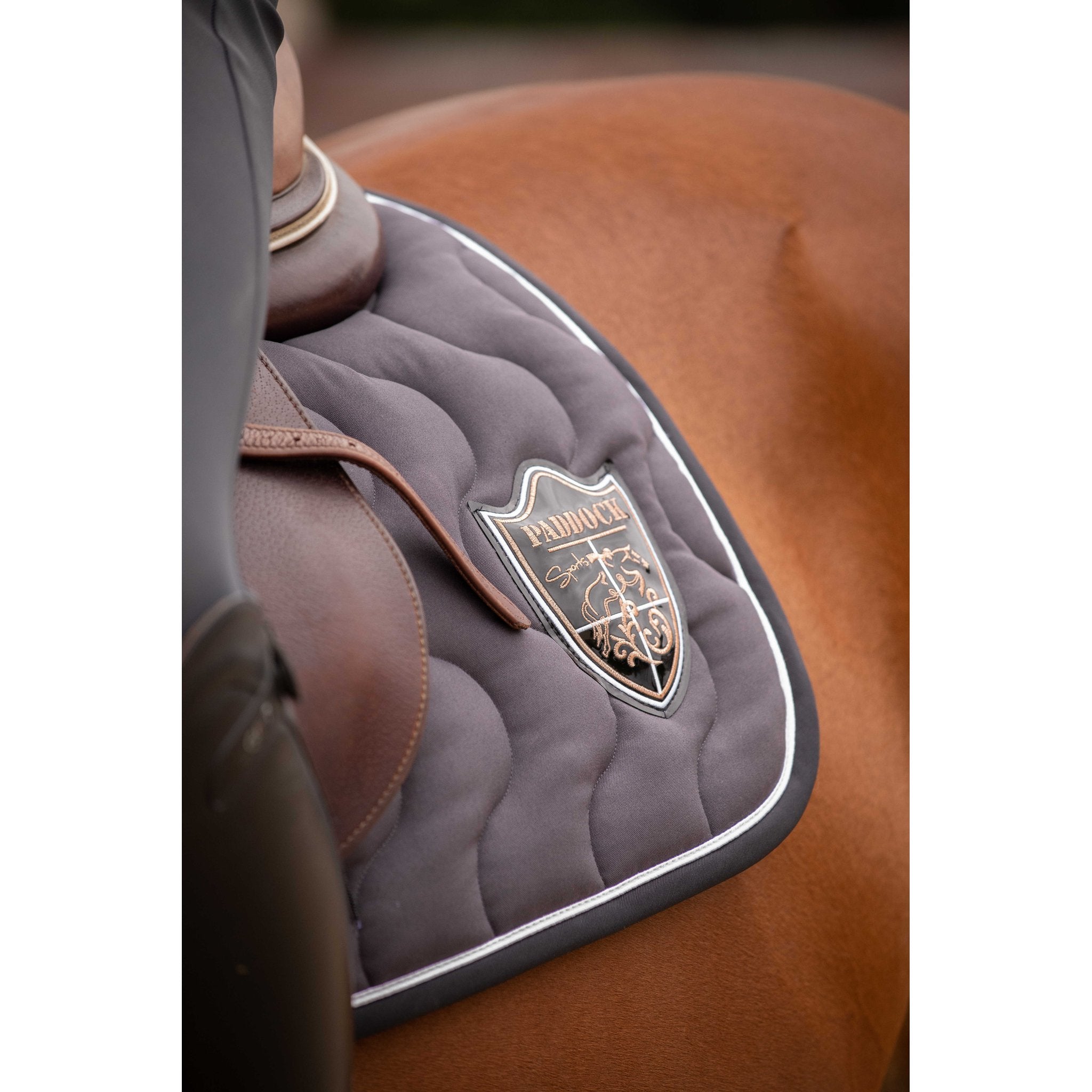 Paddock Sports Origin Saddle Pad with Crest - All-Purpose Dark grey - 204742031_ambi_7