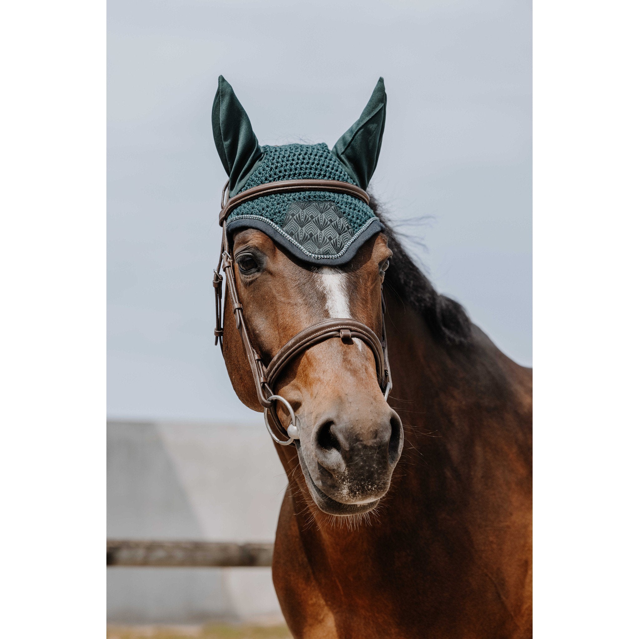 EQUITHÈME Brocart fly veil Dark green 306881009