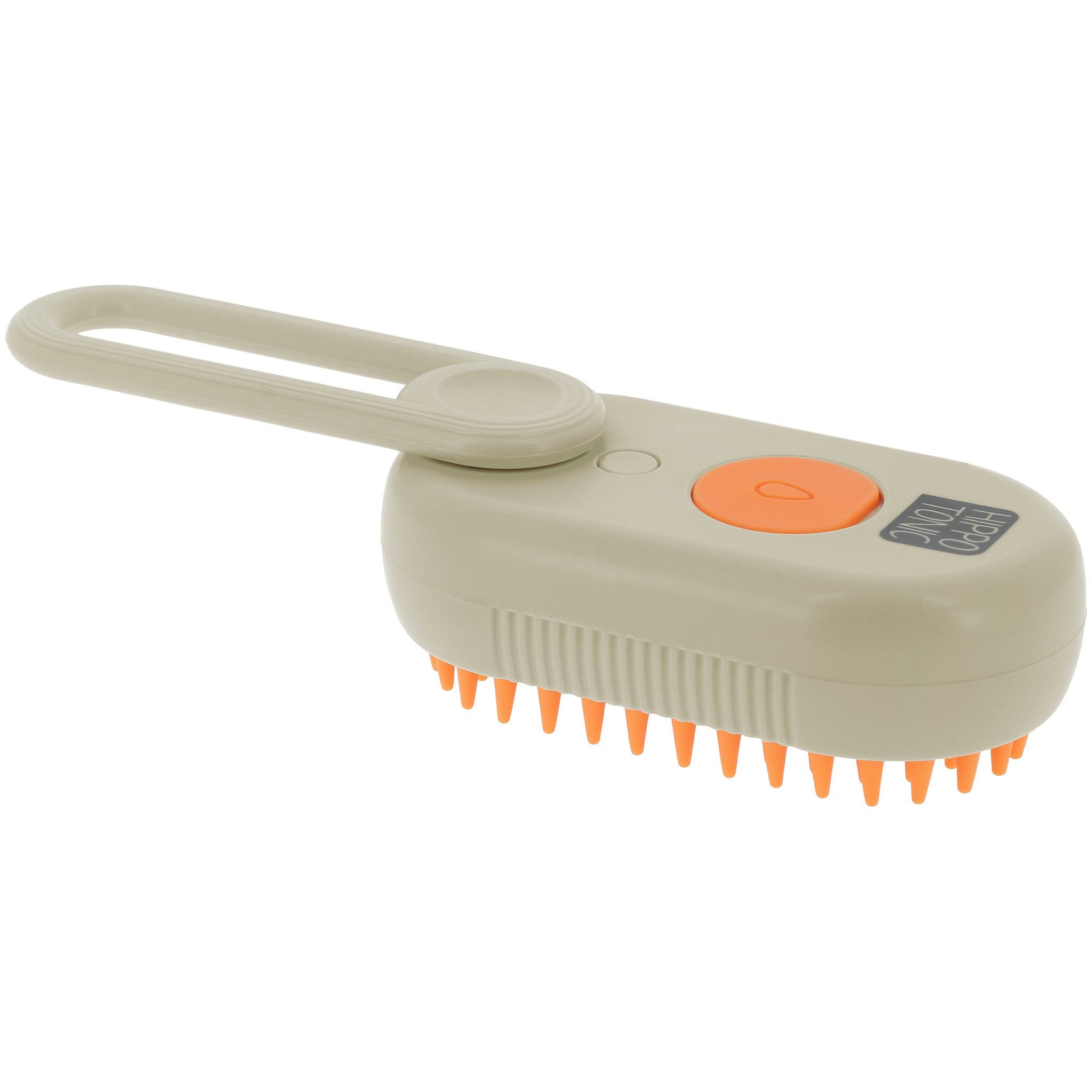 Hippo-Tonic Steam Curry Comb with Handle Taupe 700067027