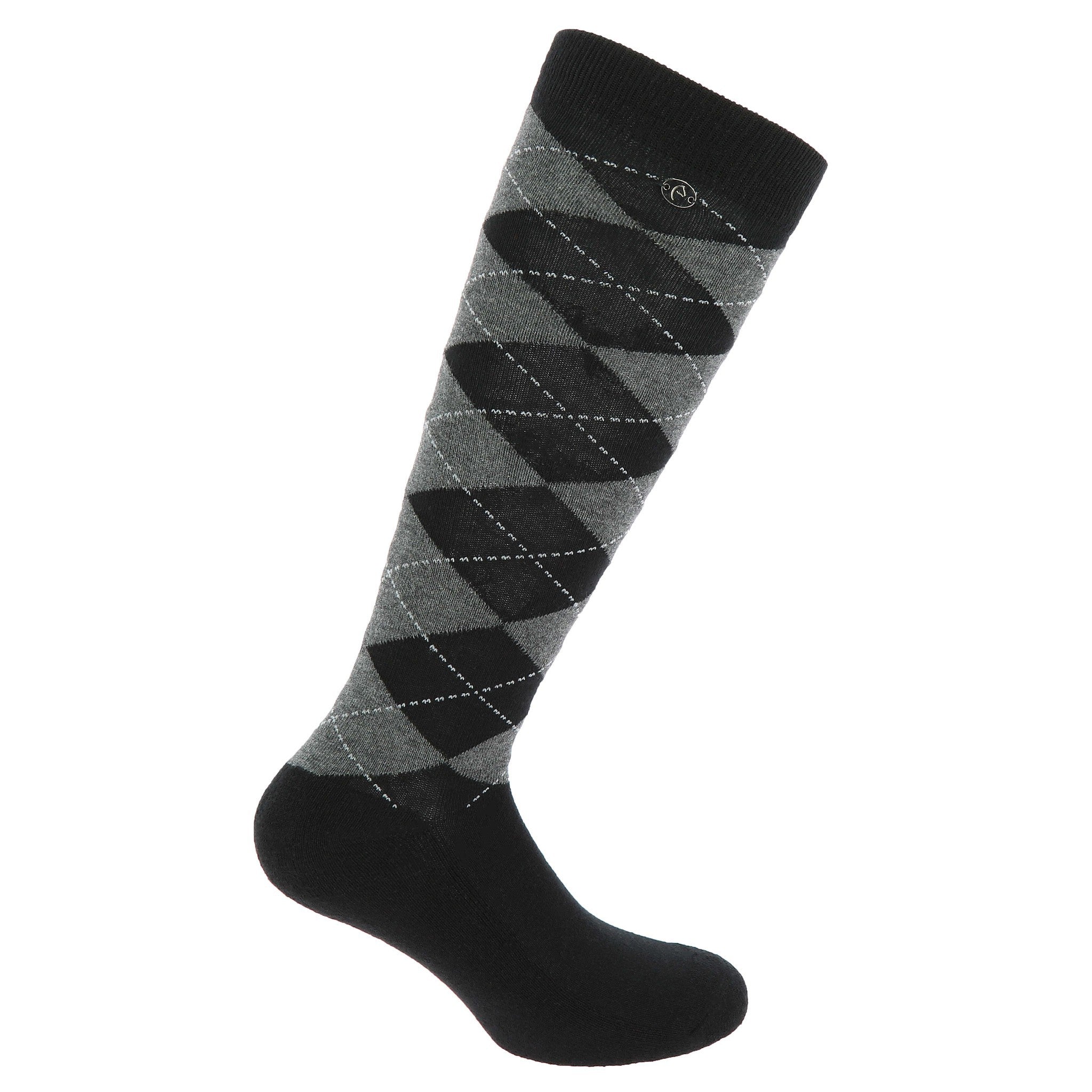 EQUITHÈME Argyle socks - Women Black/grey 986391211