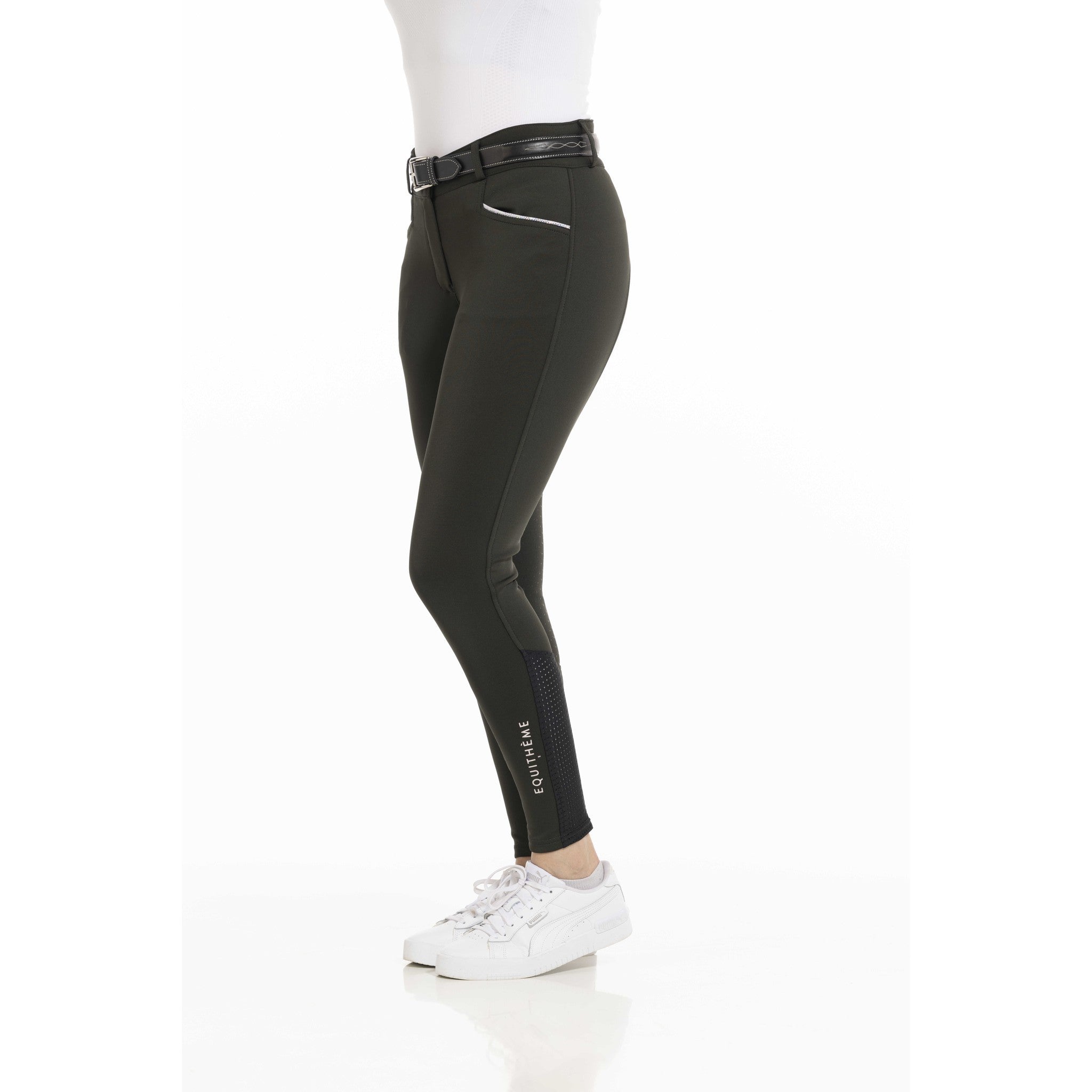 EQUITHÈME Claudine Breeches with silicone full seat - Ladies Dark green 979788936