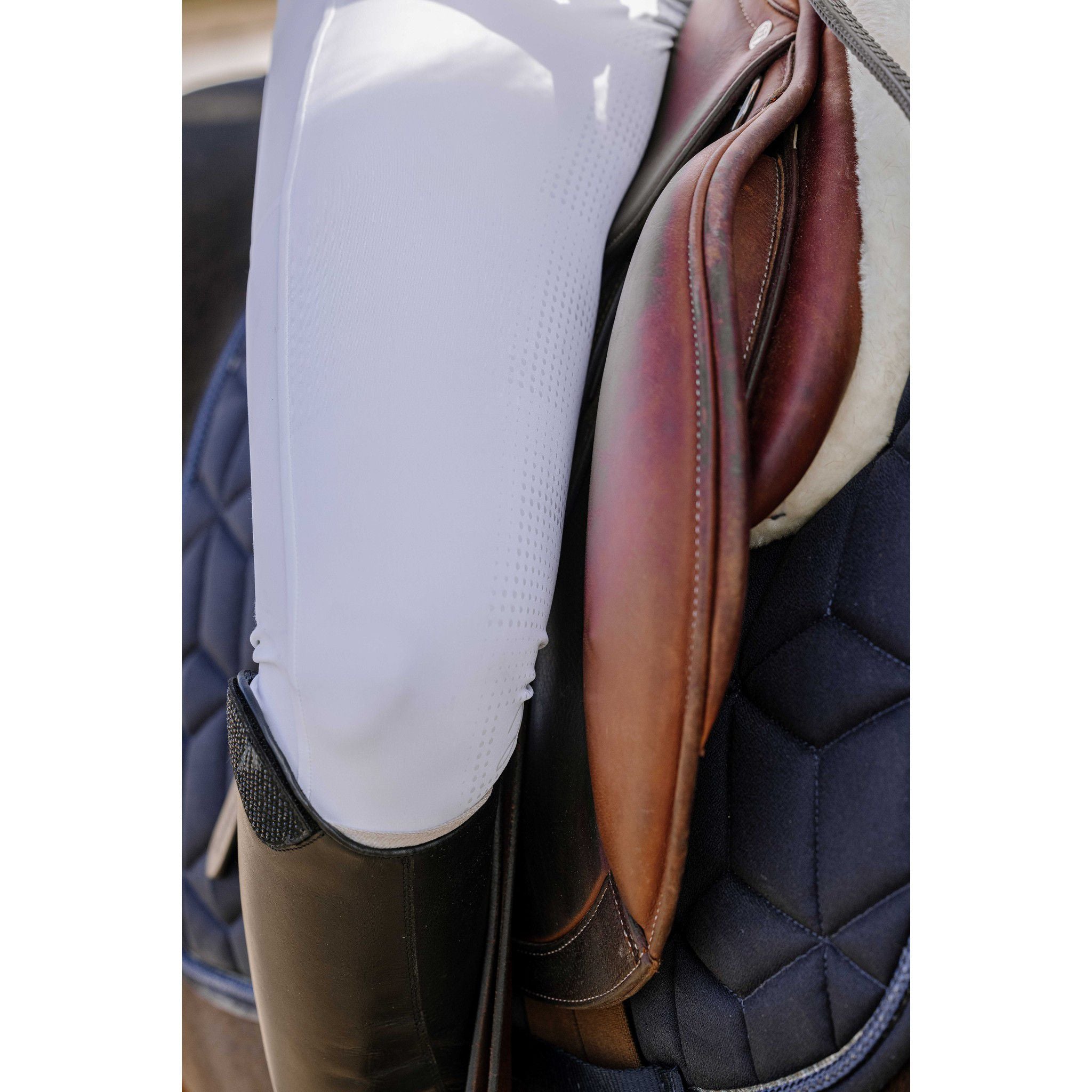 Je t'aime EQUITHÈME Flora seat grip Riding Leggings - Ladies White 979163136