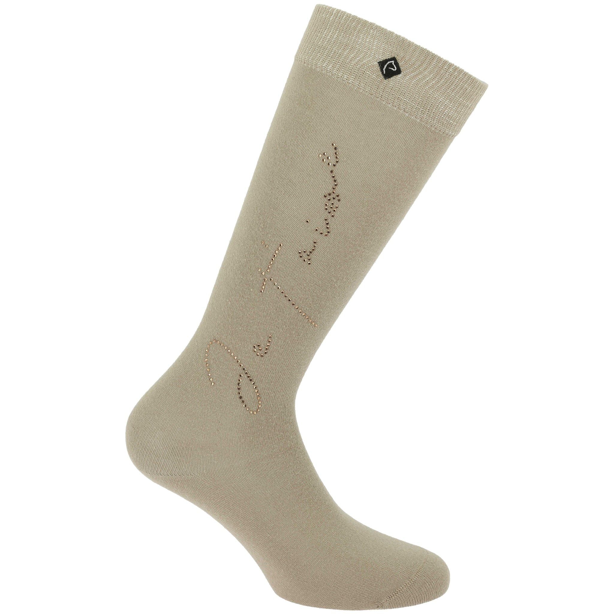 EQUITHÈME Je t’aime Cassis Riding Socks Beige 986492005