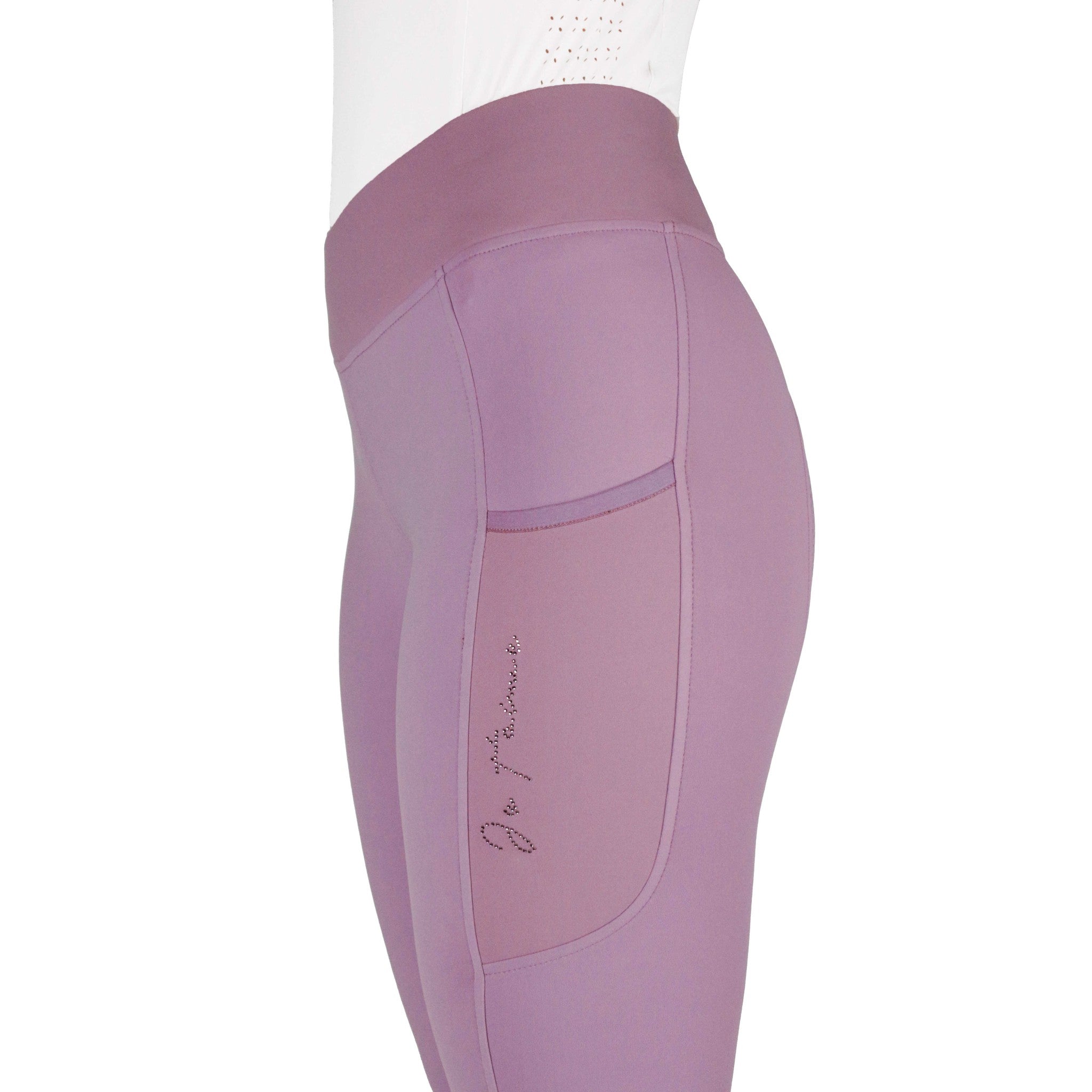 EQUITHÈME "Je t'aime" Flora Riding Leggings Purple - 979163836_zoom_1