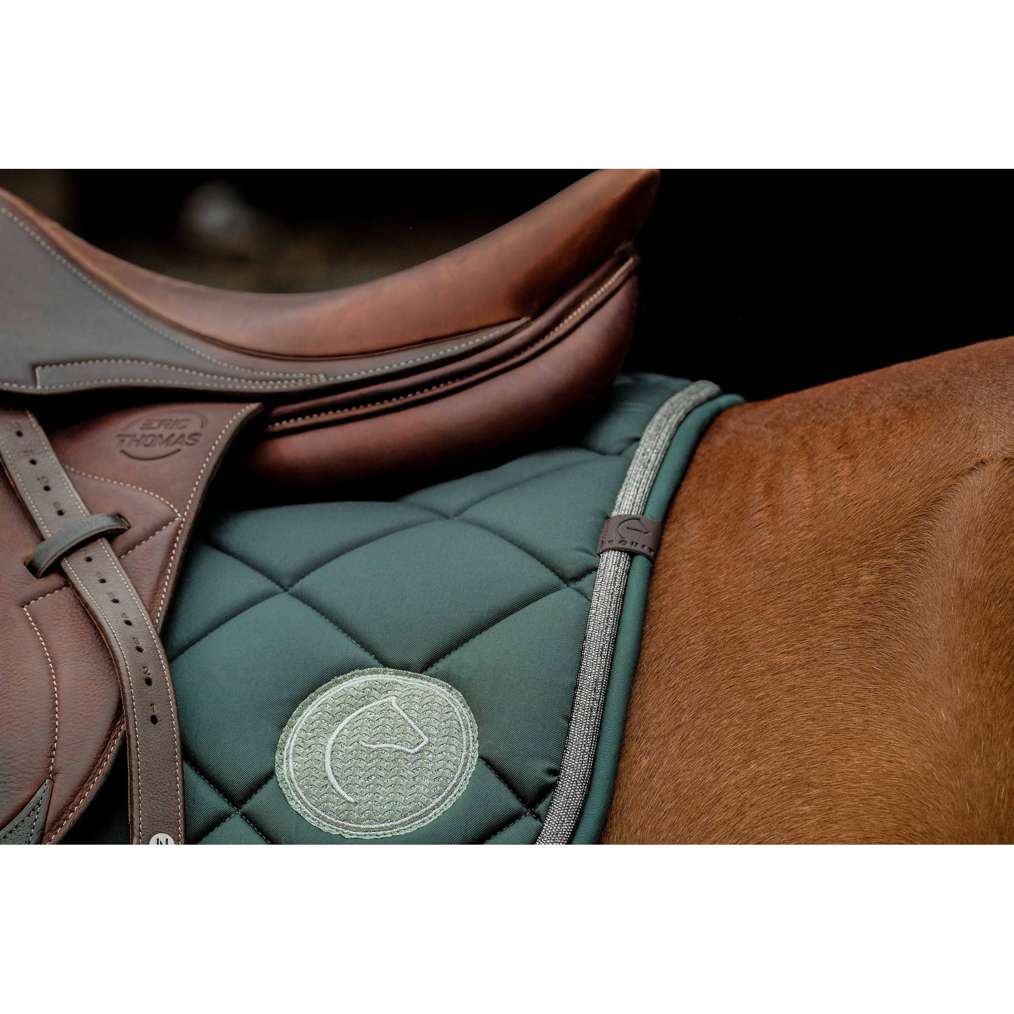 EQUITHÈME Badge 2.0 Saddle Pad - All purpose Dark green 204783009