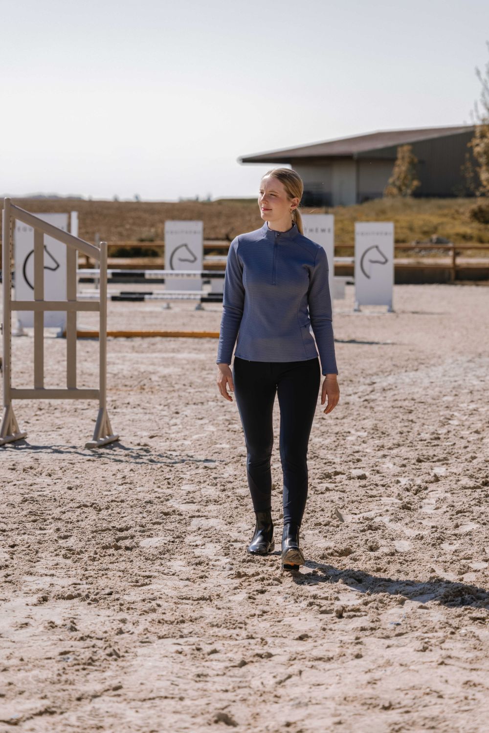 EQUITHÈME Emily T-shirt - Ladies Blue/grey