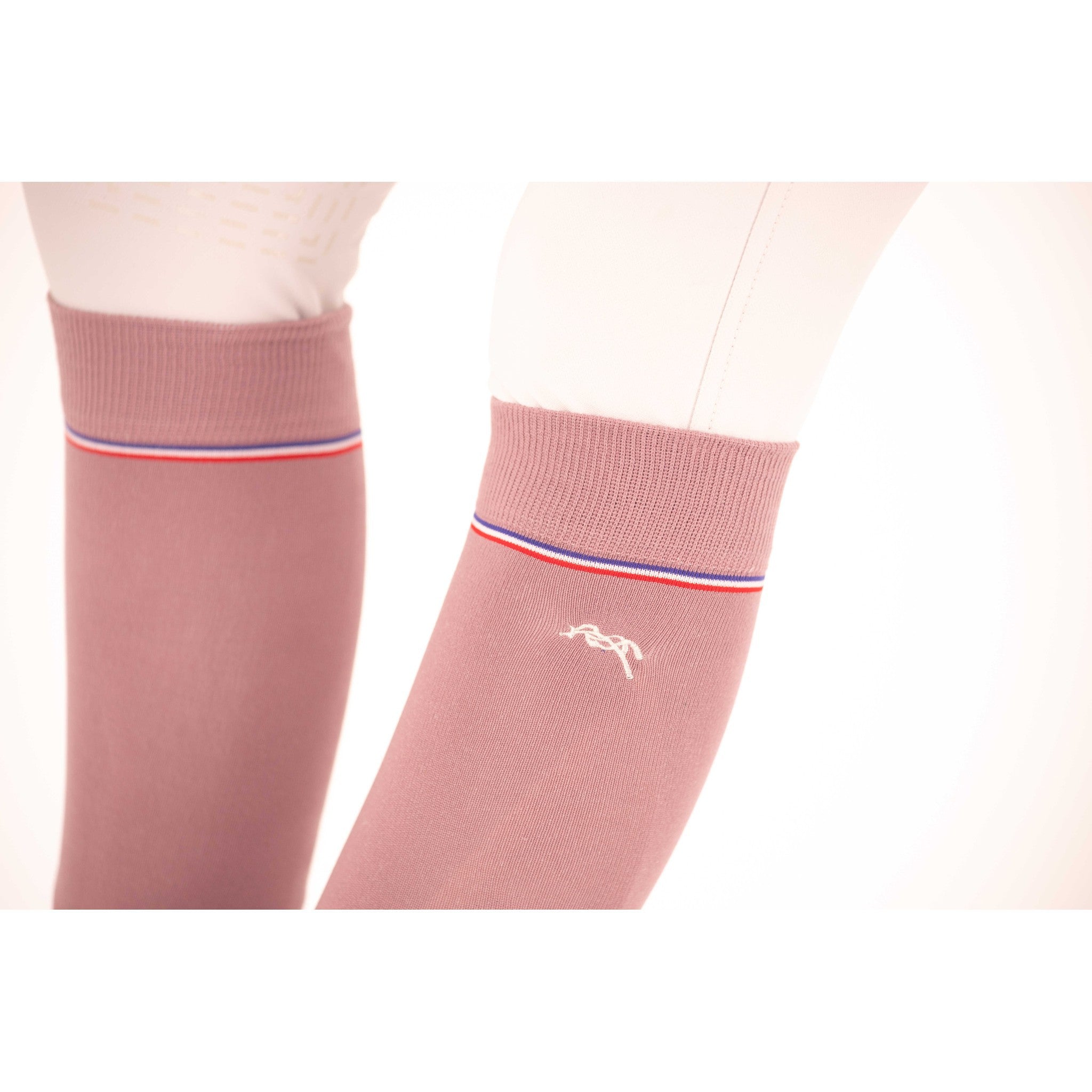 Pénélope Luxe Stripes & Cross socks - Ladies Pink 986803161