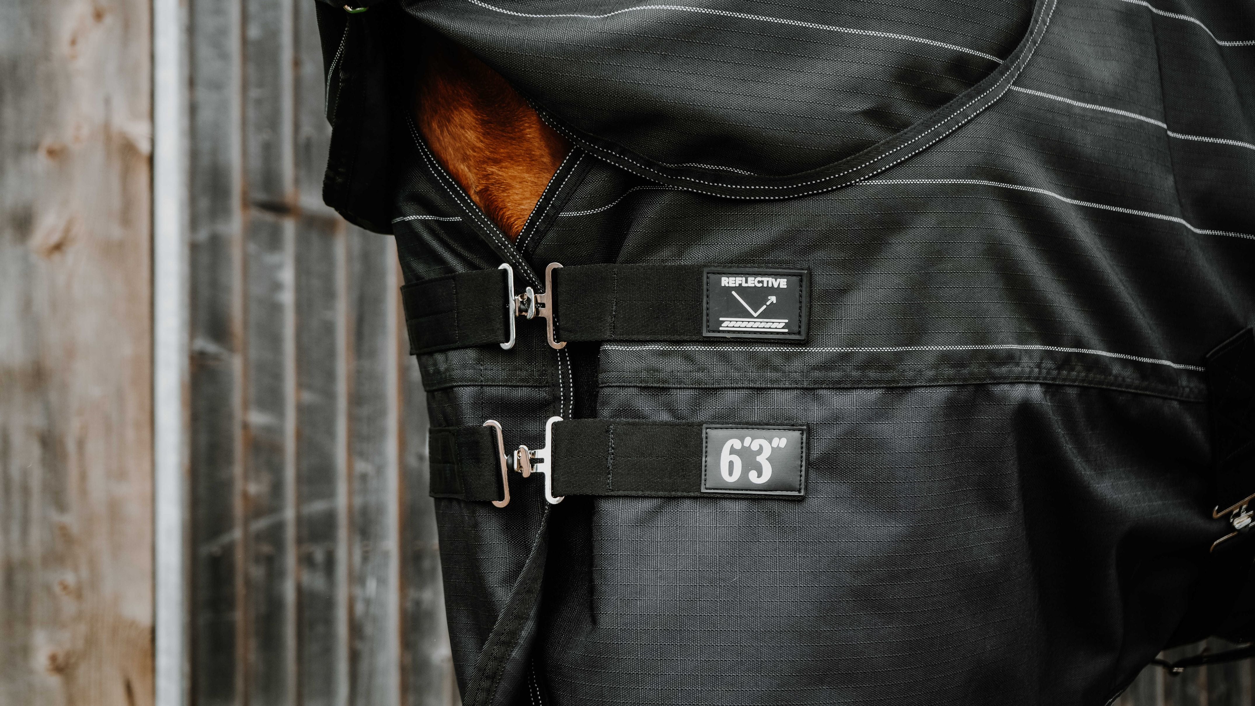 EQUITHÈME Tyrex Lumin 600D Turnout Rug - Standard Black