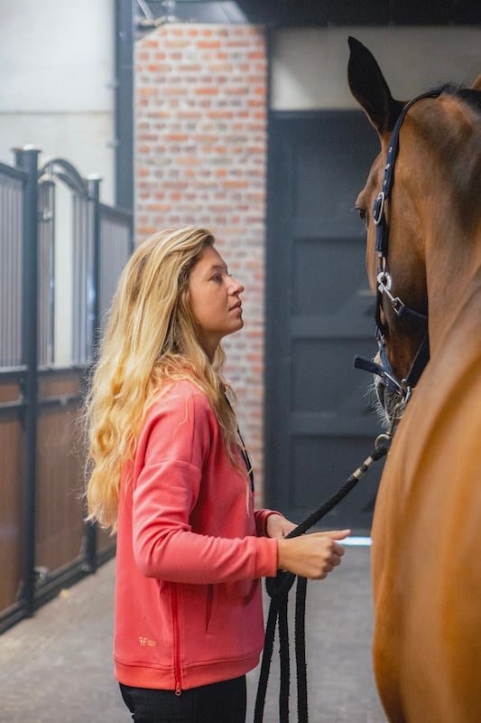 HORSE PILOT Team Hoodie Women - Rose Coral
