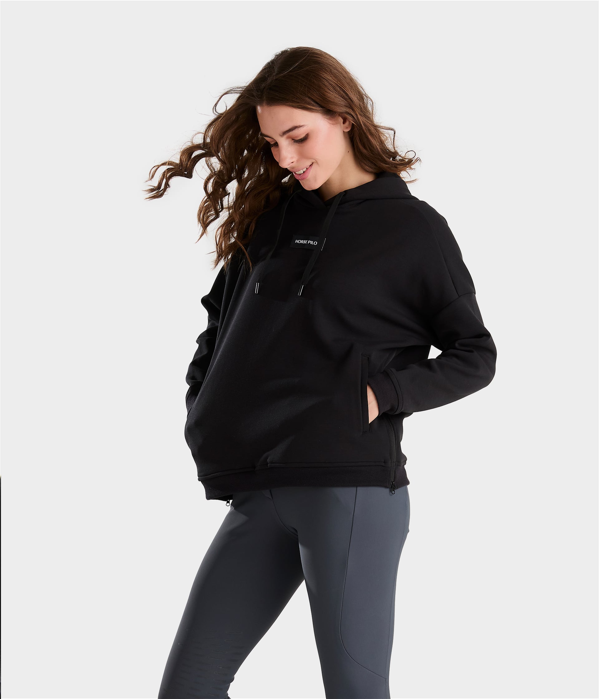 HORSE PILOT Team Hoodie Women - Black