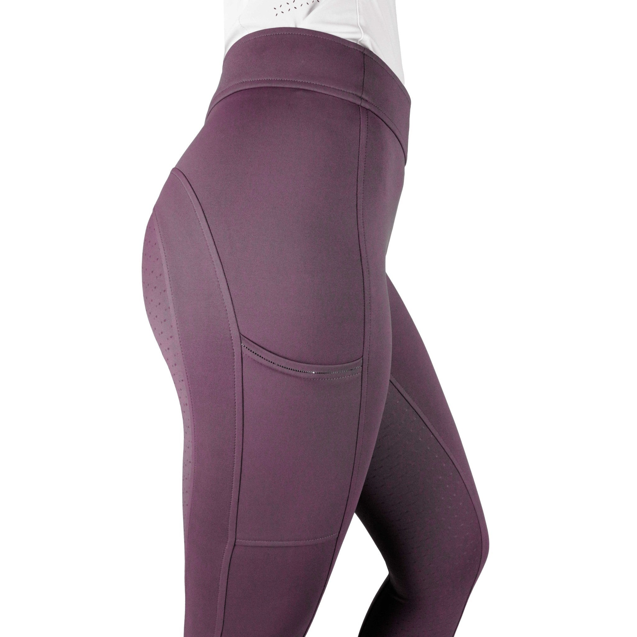 EQUITHÈME Birdy Full Seat Silicone Leggings - Ladies Lilac 979171336
